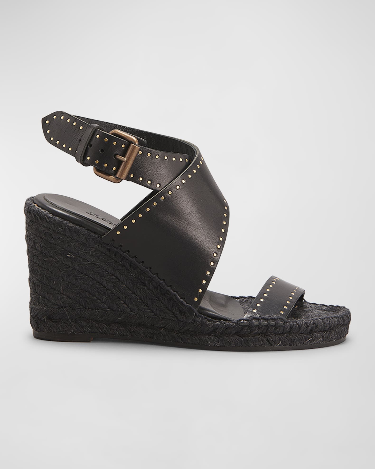 Isabel Leather Wedge Espadrille Sandals | Neiman