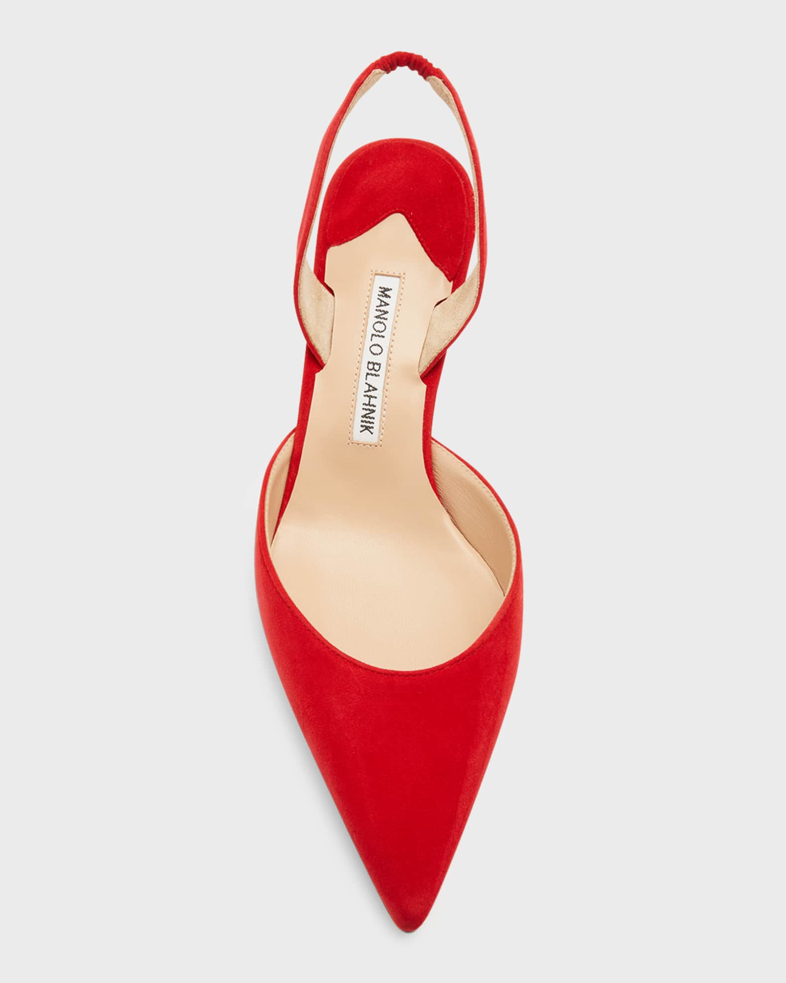 Manolo Blahnik Carolyne Kitten-Heel Halter Pumps | Neiman Marcus