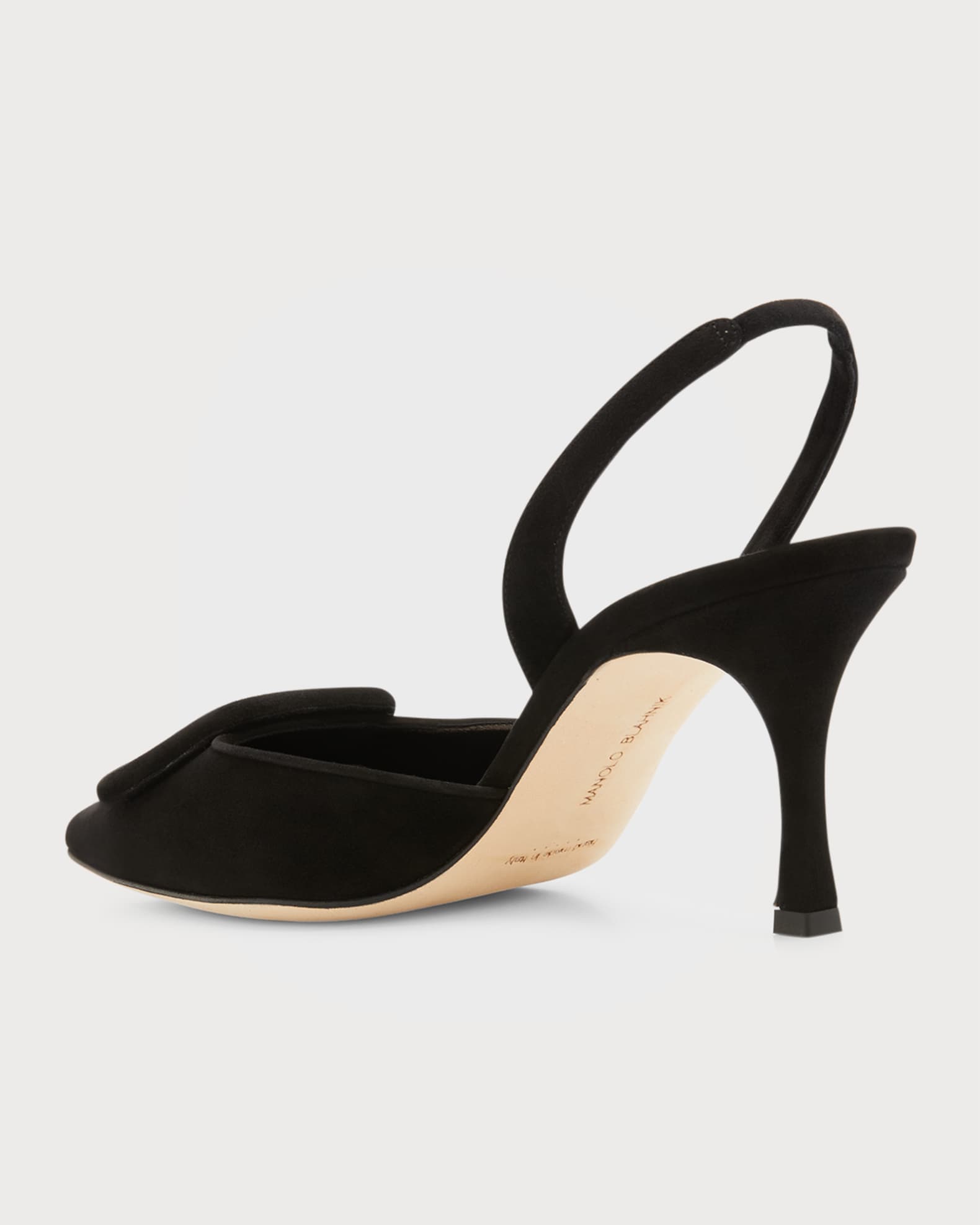 Maysli Suede Buckle Halter Pumps
