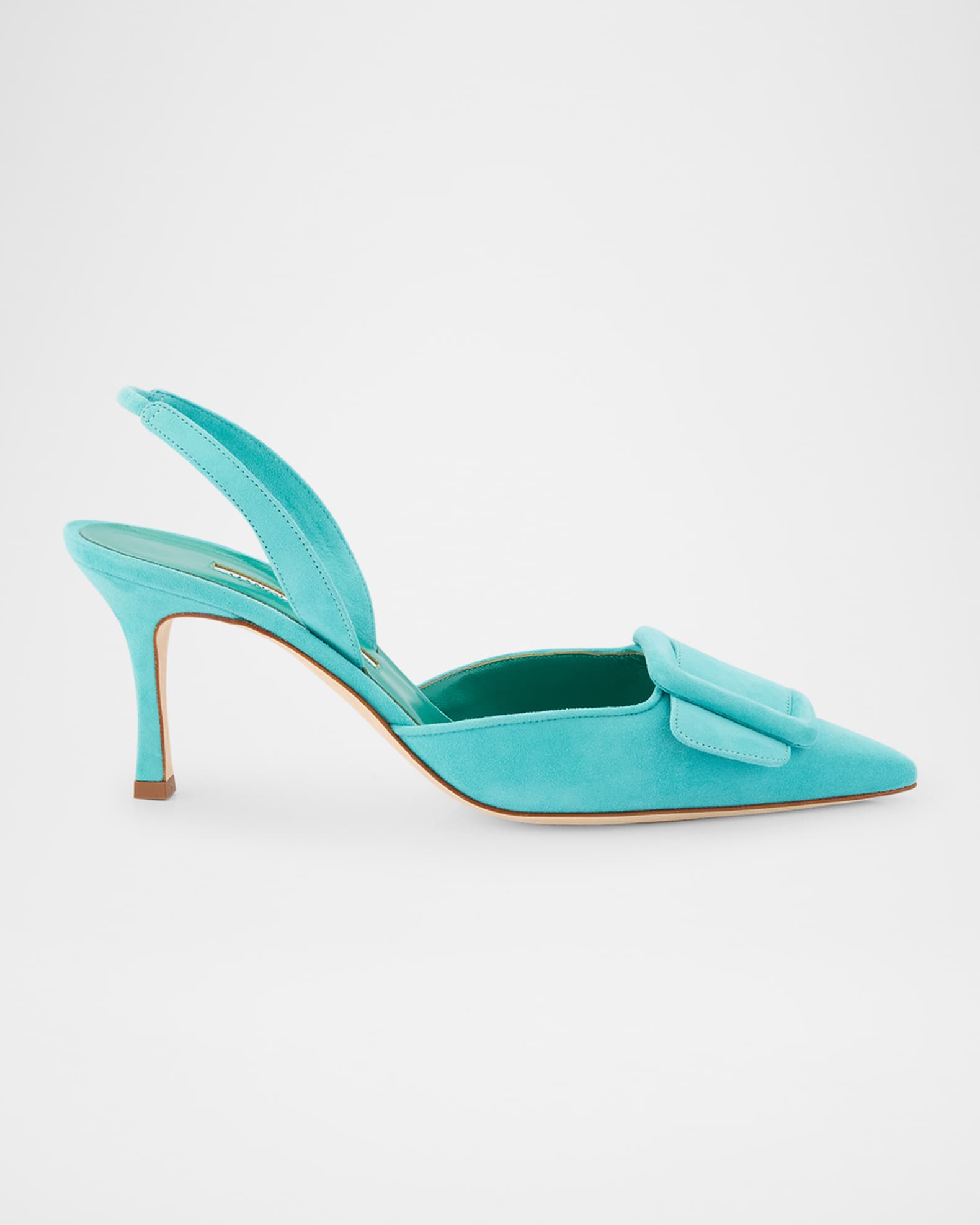 Maysli Suede Buckle Halter Pumps 0