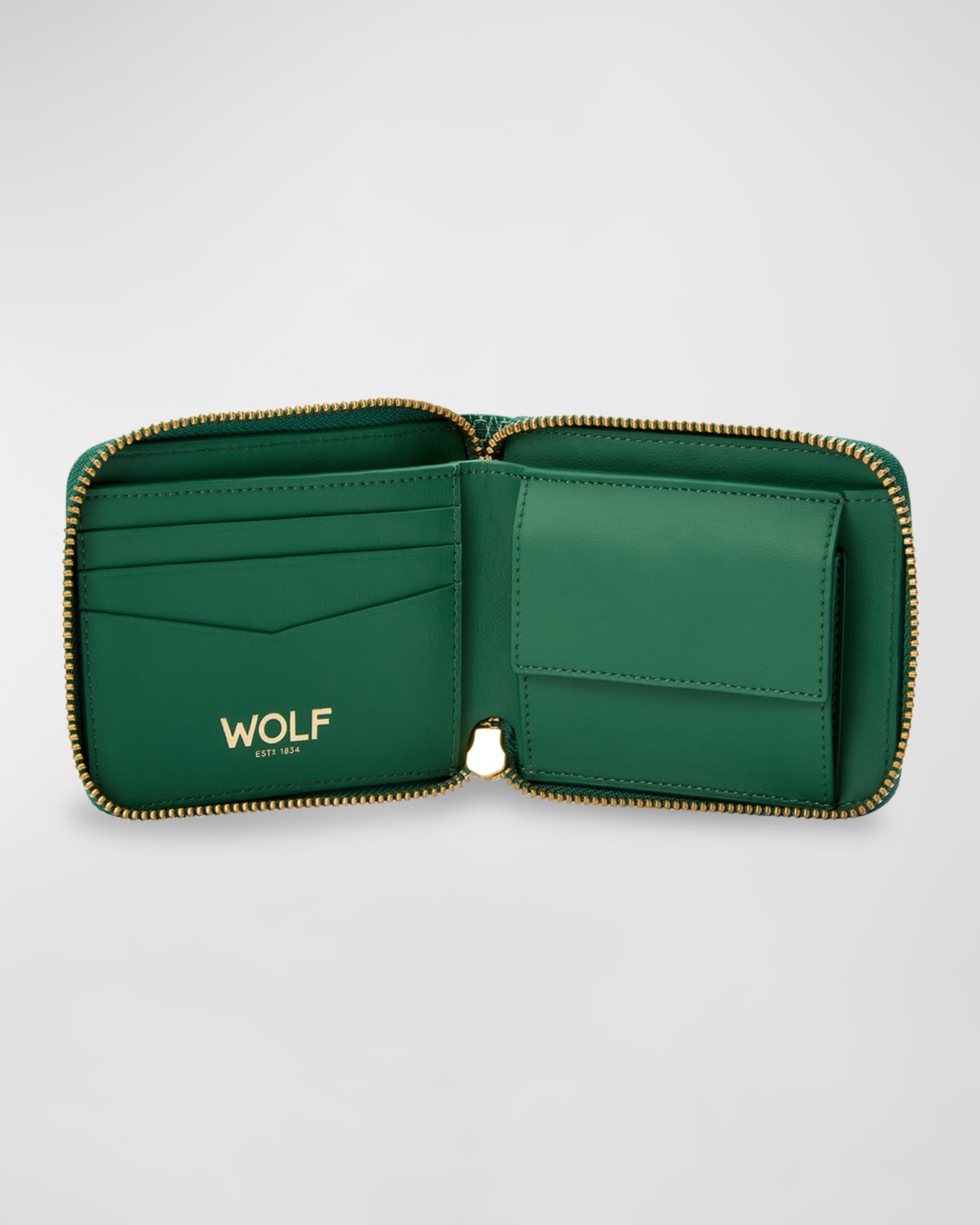WOLF Men's Signature Zip Wallet | Neiman Marcus