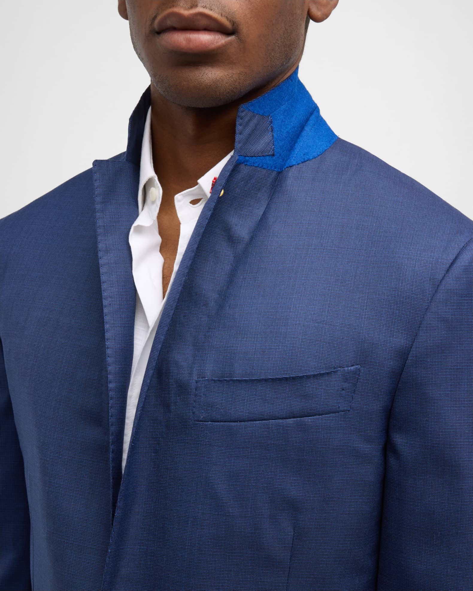 Isaia Men's Solid Wool Tic Suit | Neiman Marcus