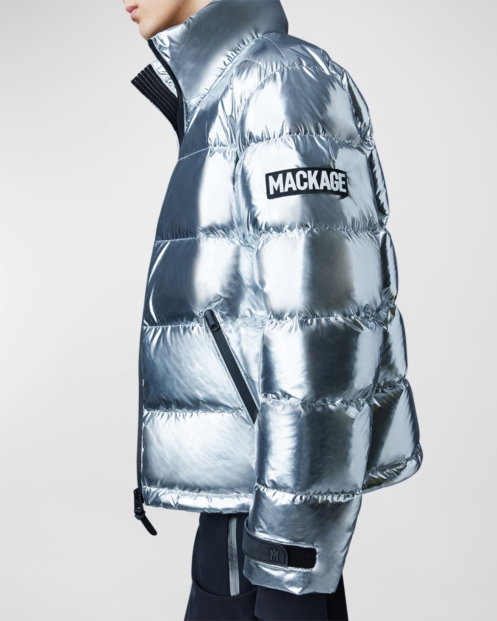 Mackage Men s Metallic Wild Hooded Puffer Jacket Neiman Marcus