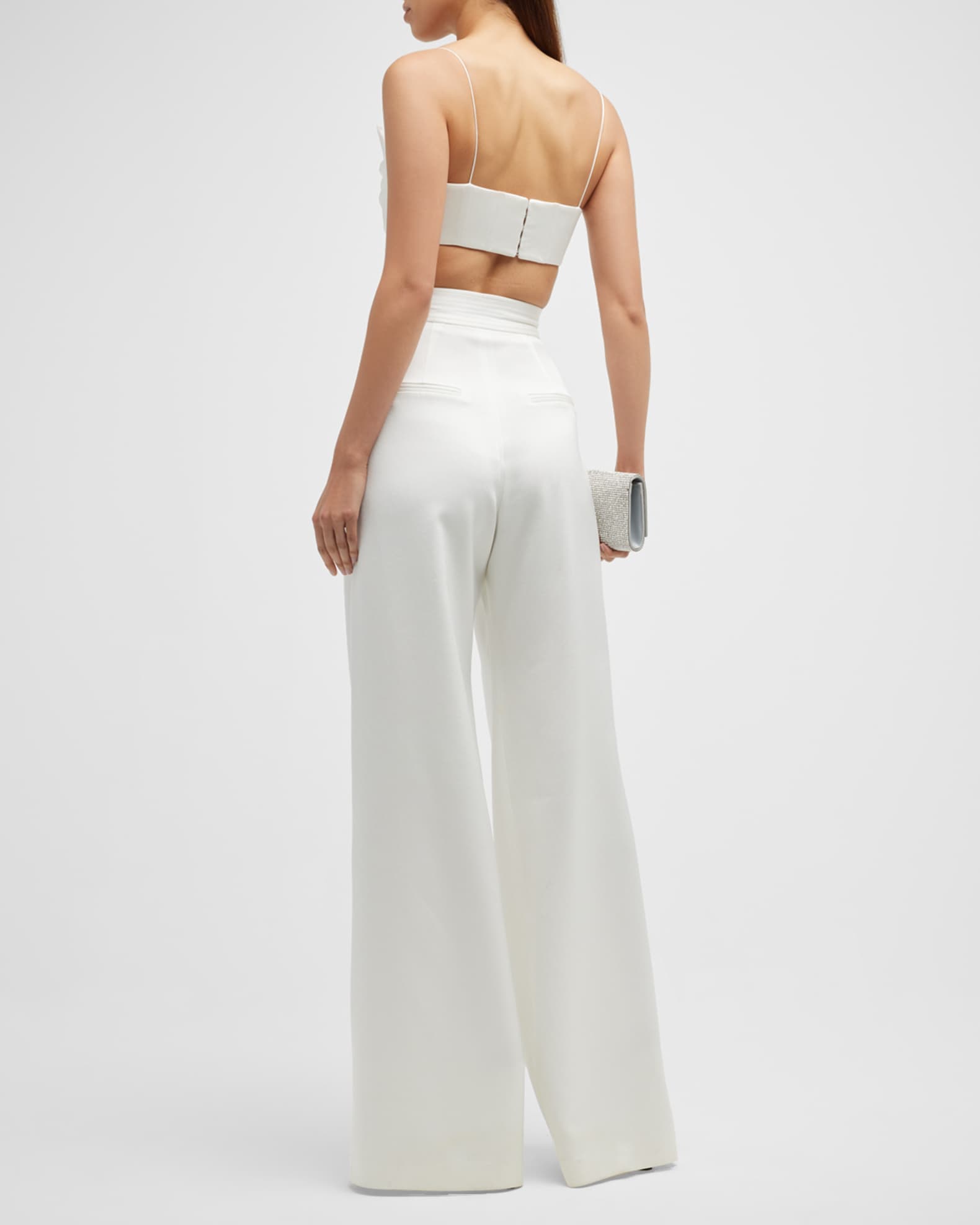 Alex Perry Carva Draped Corset Crop Top | Neiman Marcus