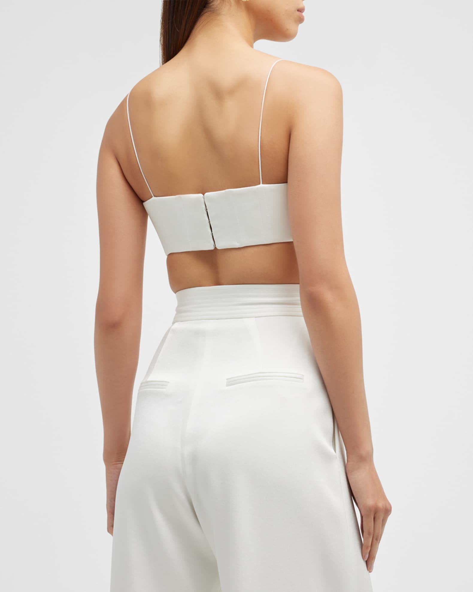 Alex Perry Carva Draped Corset Crop Top Neiman Marcus