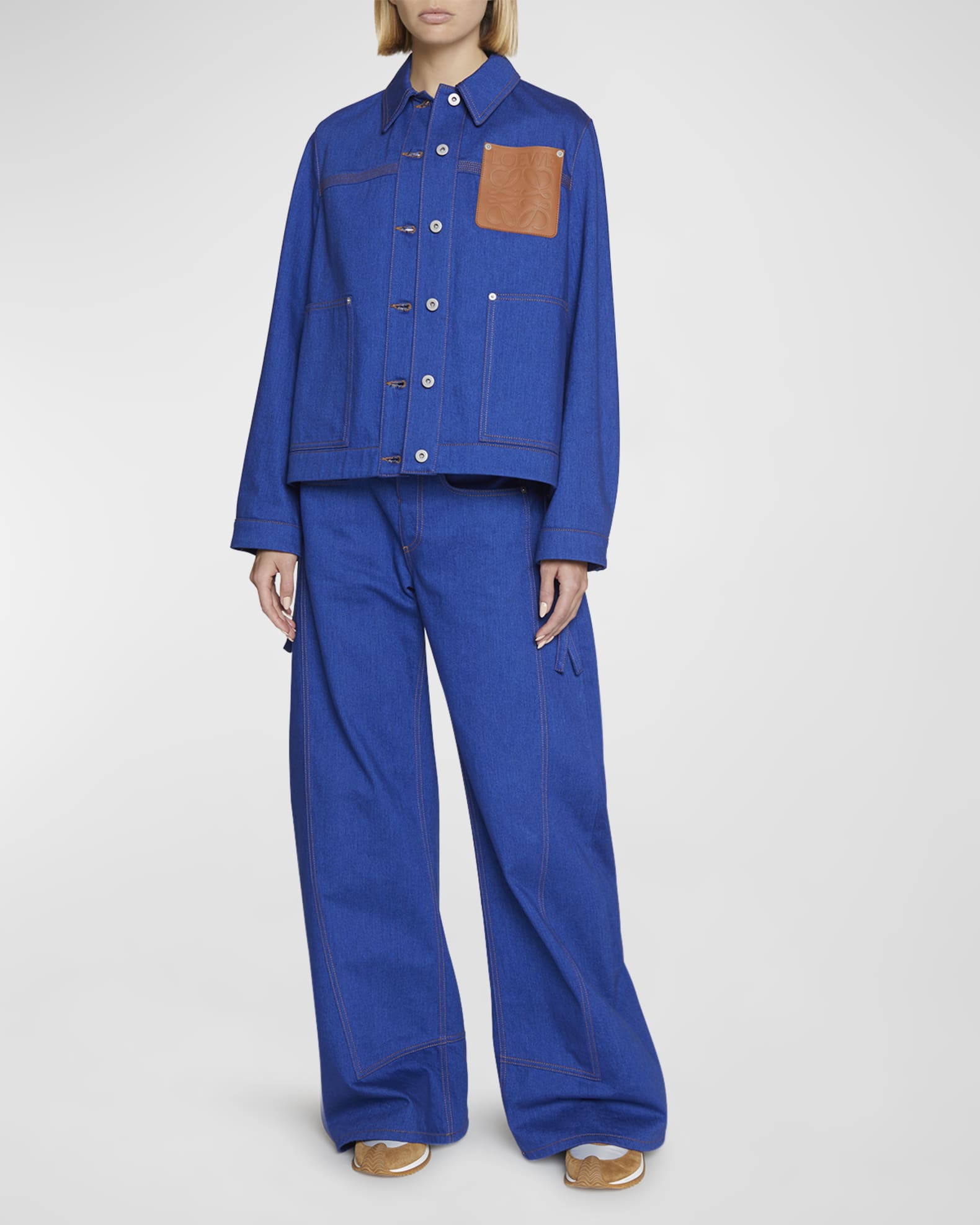 Être Cécile Gradient Denim Workwear Denim Jacket in Blue
