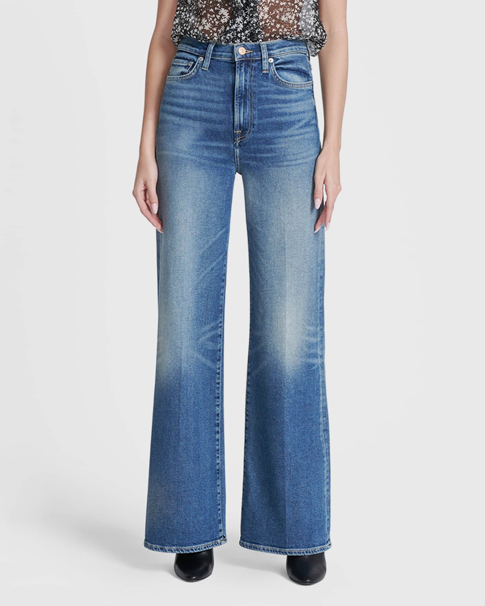7 for all mankind Jo Ultra High Rise Wide-Leg Jeans | Neiman Marcus