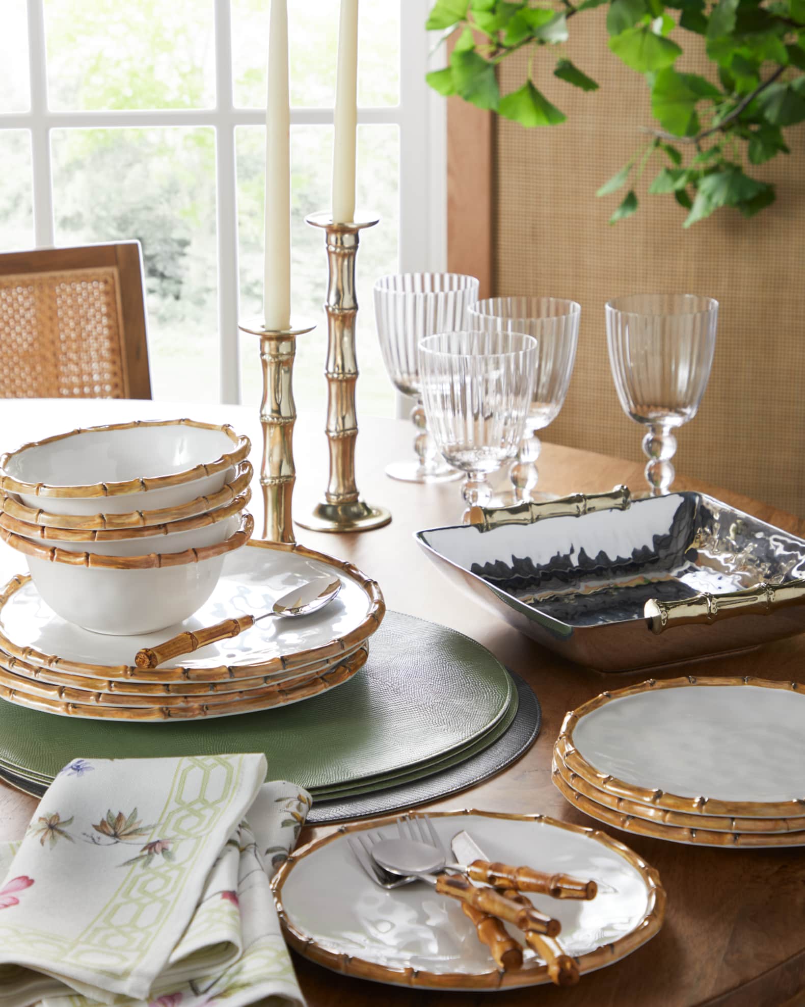 Bamboo dishes set clearance