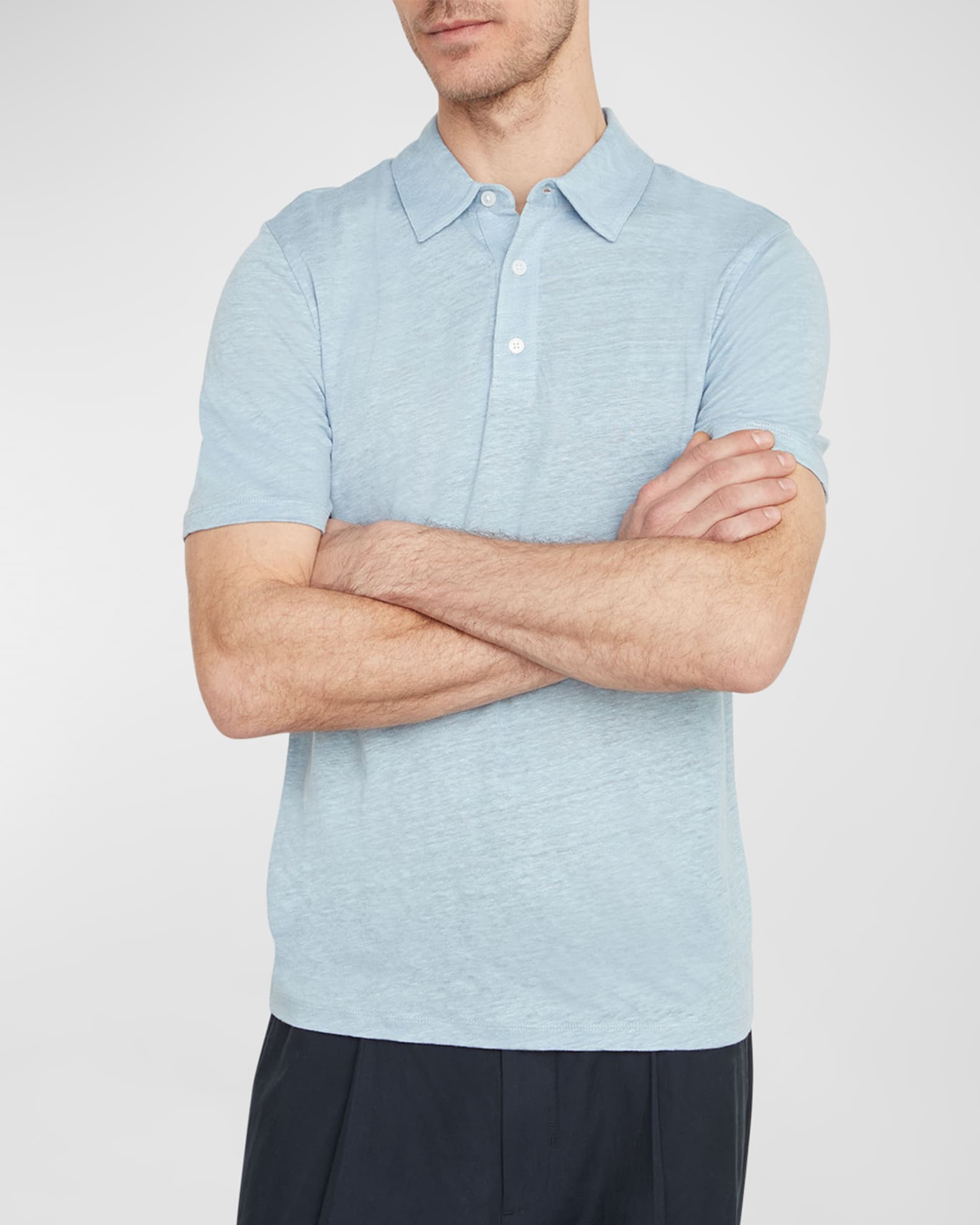 Men Linen Polo