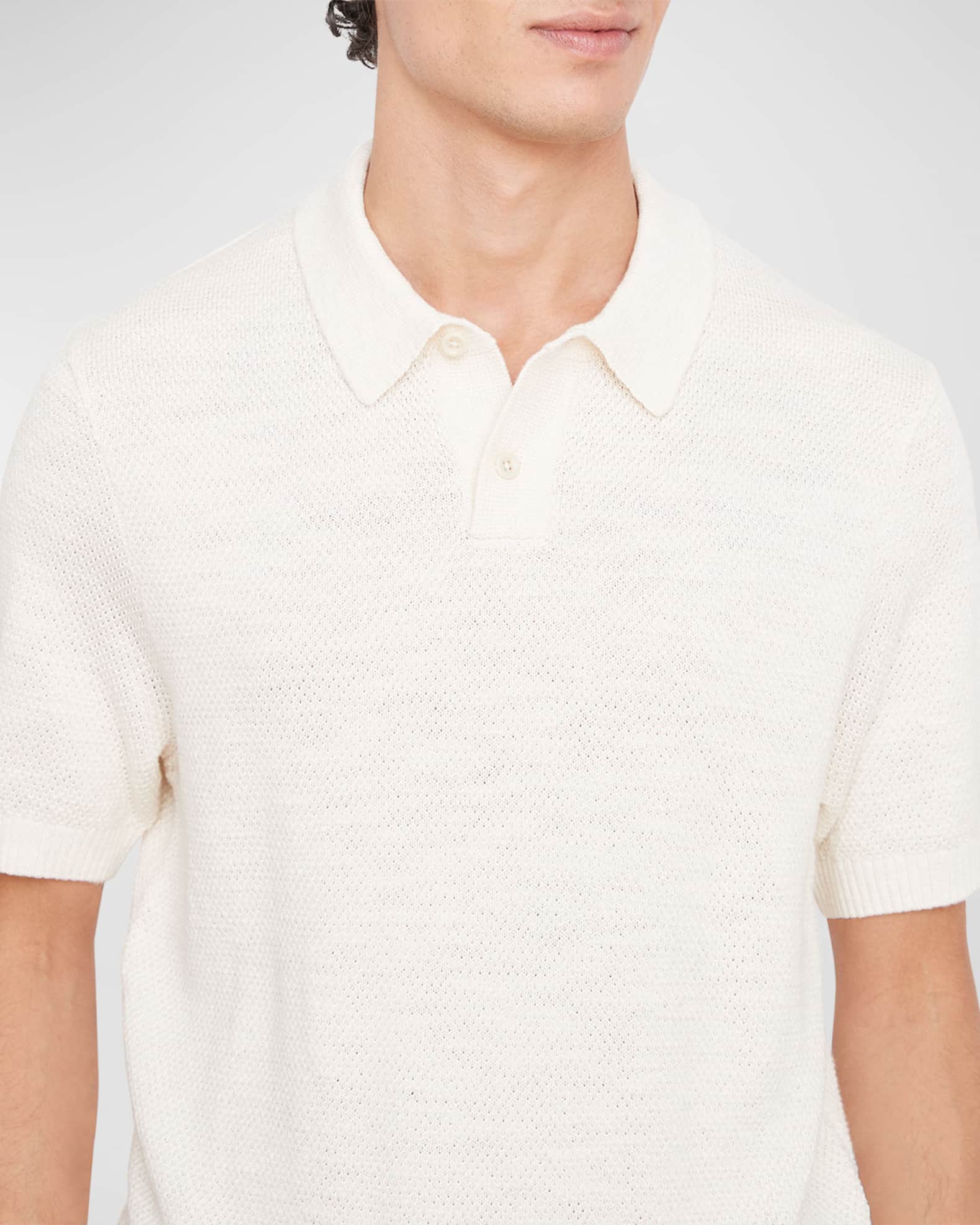 Vince Men's Cotton Knit Polo Shirt Neiman Marcus