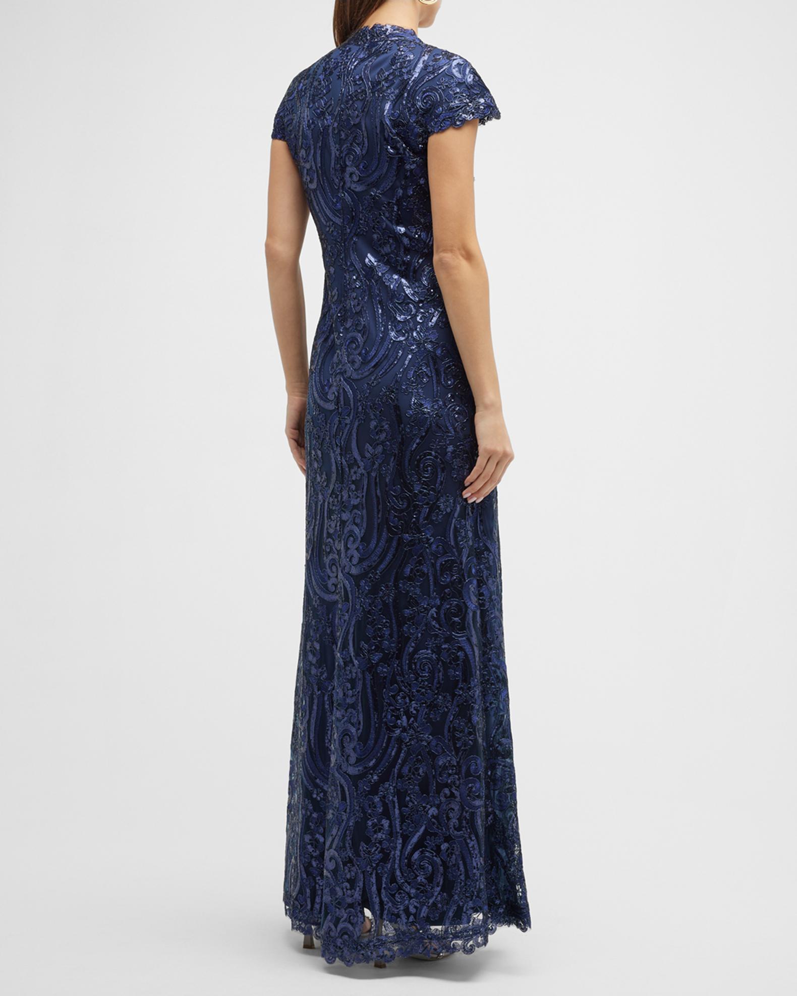 Tadashi Shoji - Conradina Tulle Applique Gown