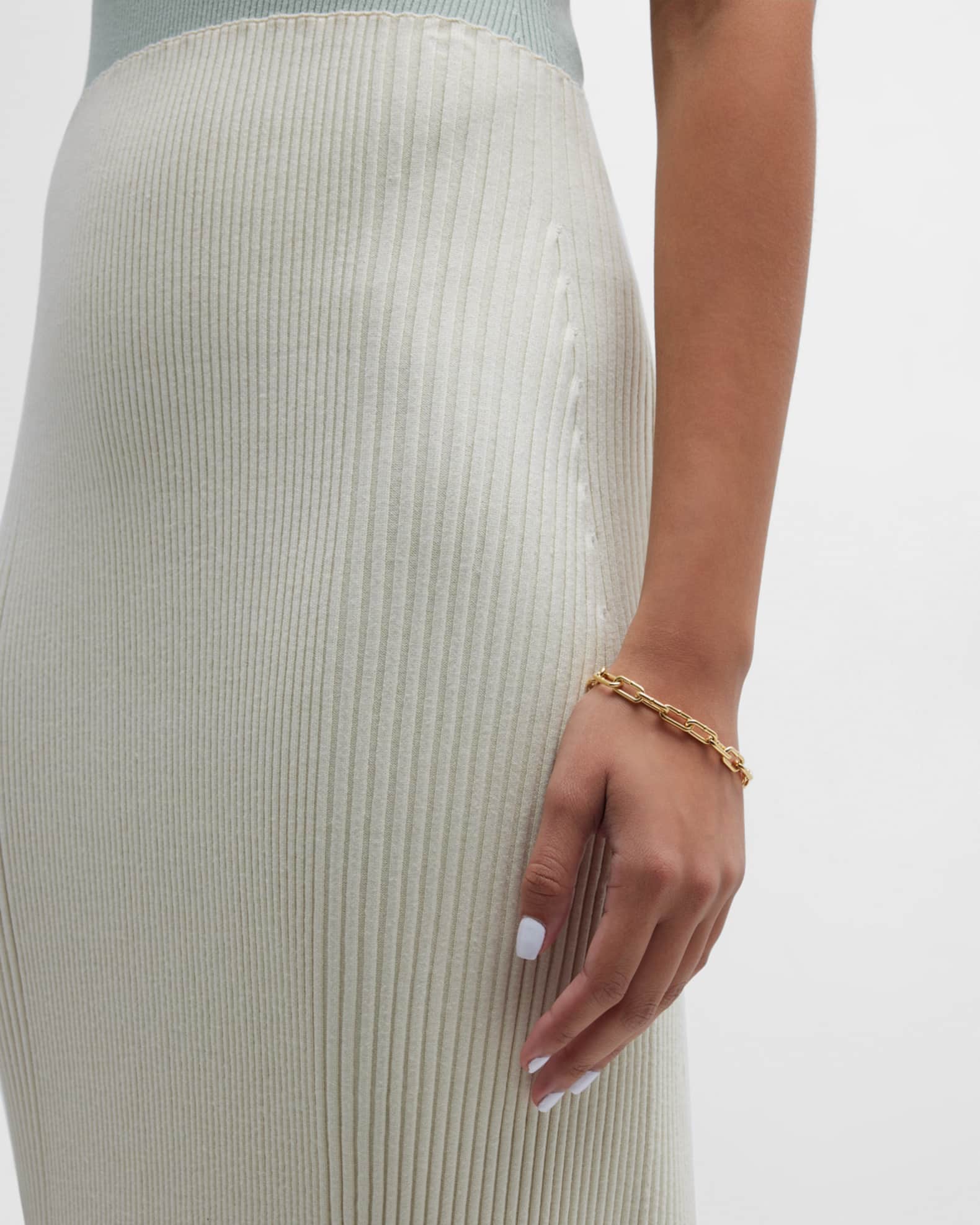 AERON Zero knitted maxi skirt - White