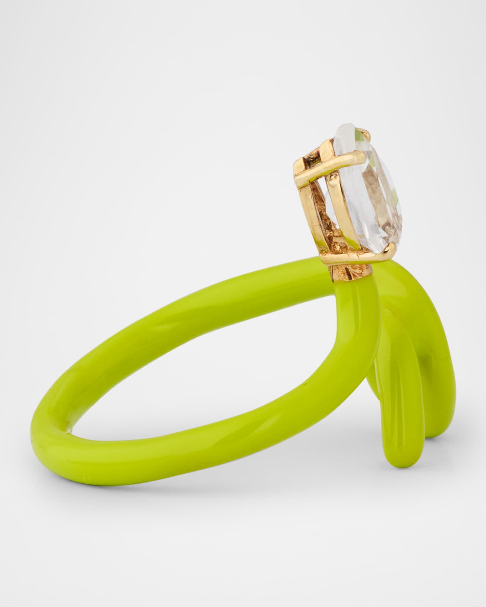 【BEA BONGIASCA】OVAL VINE RING IN LIME GREEN Oval Vine Ring in Lime Size 8 – PILOT / POWELL