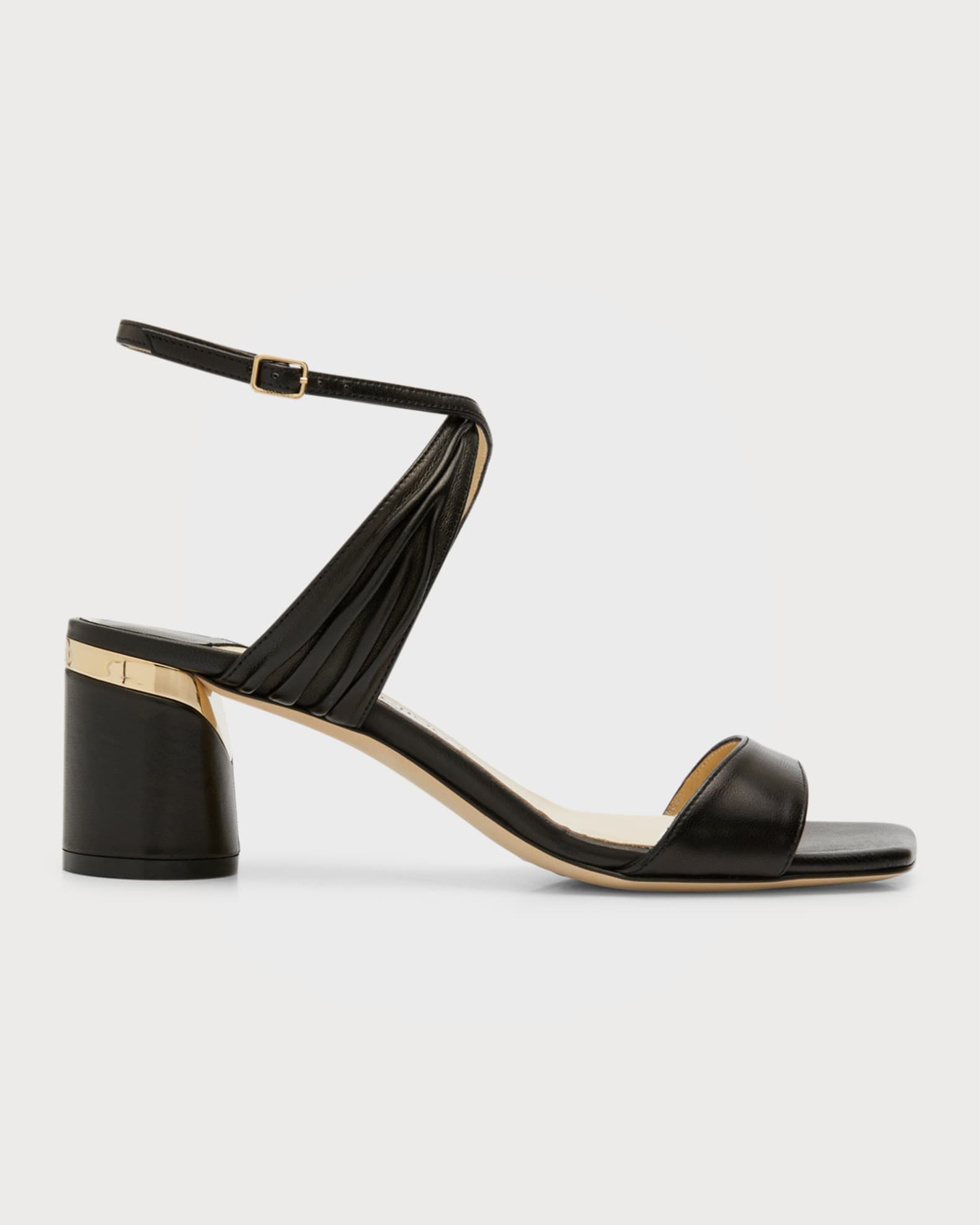 Jimmy Choo Jago Leather Ankle-Strap Sandals | Neiman Marcus