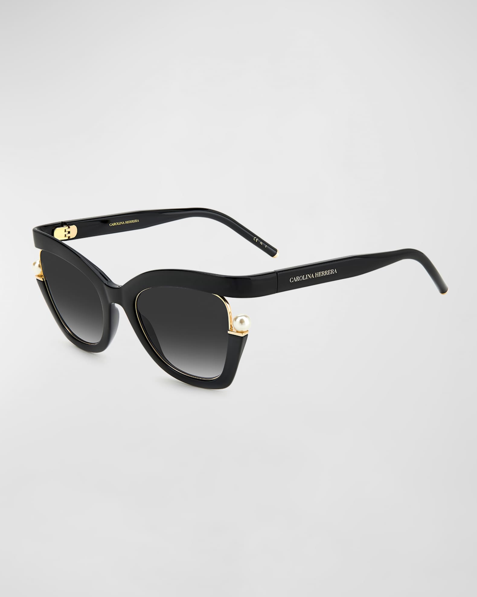 Pearly Polyamide Butterfly Sunglasses