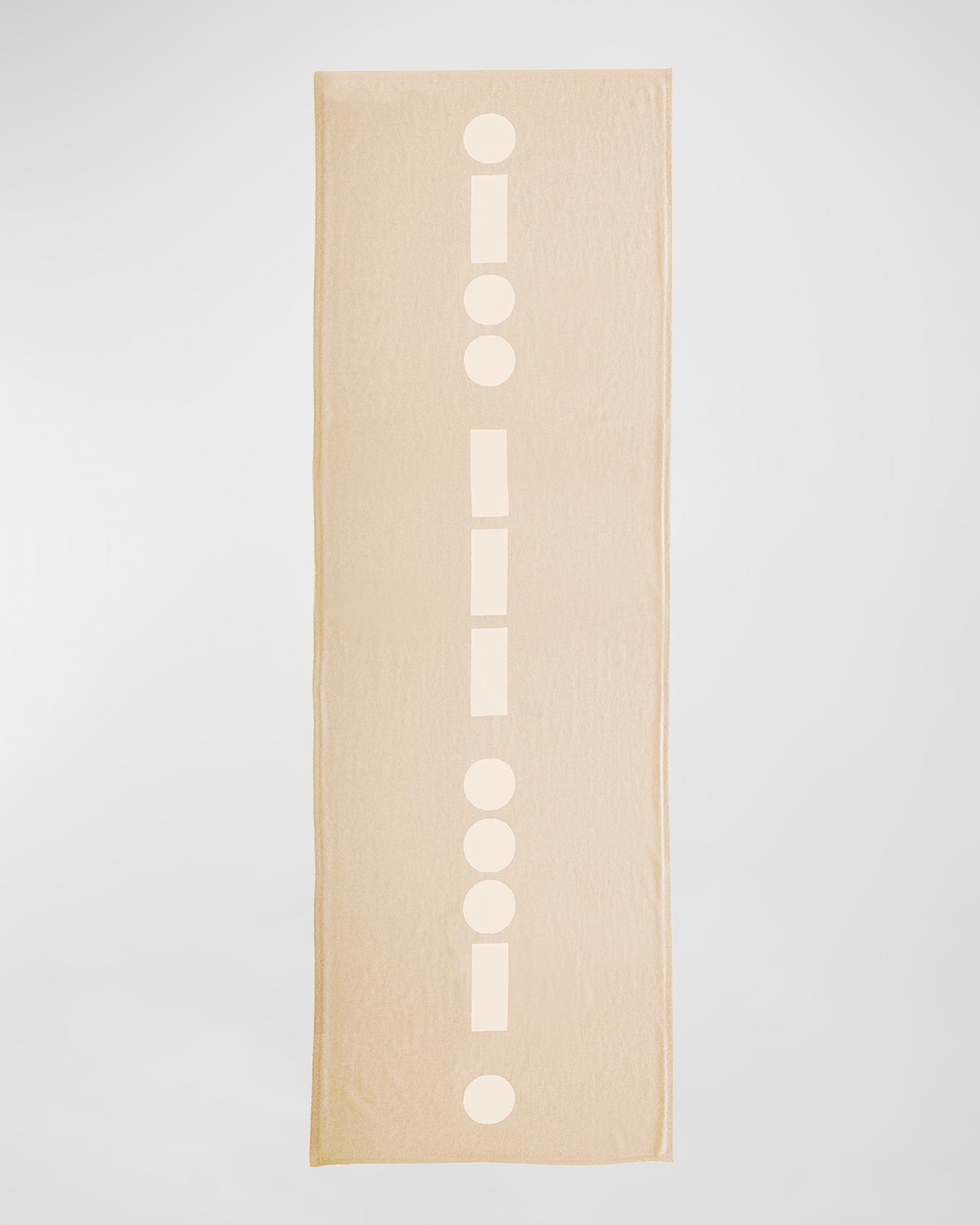 Elyse Maguire Morse Code Love Cashmere Knit Wrap | Neiman Marcus