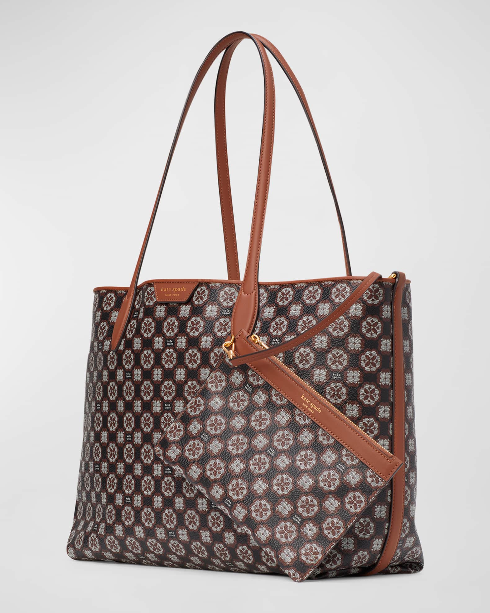 kate spade new york medium monogram coated canvas tote bag | Neiman Marcus