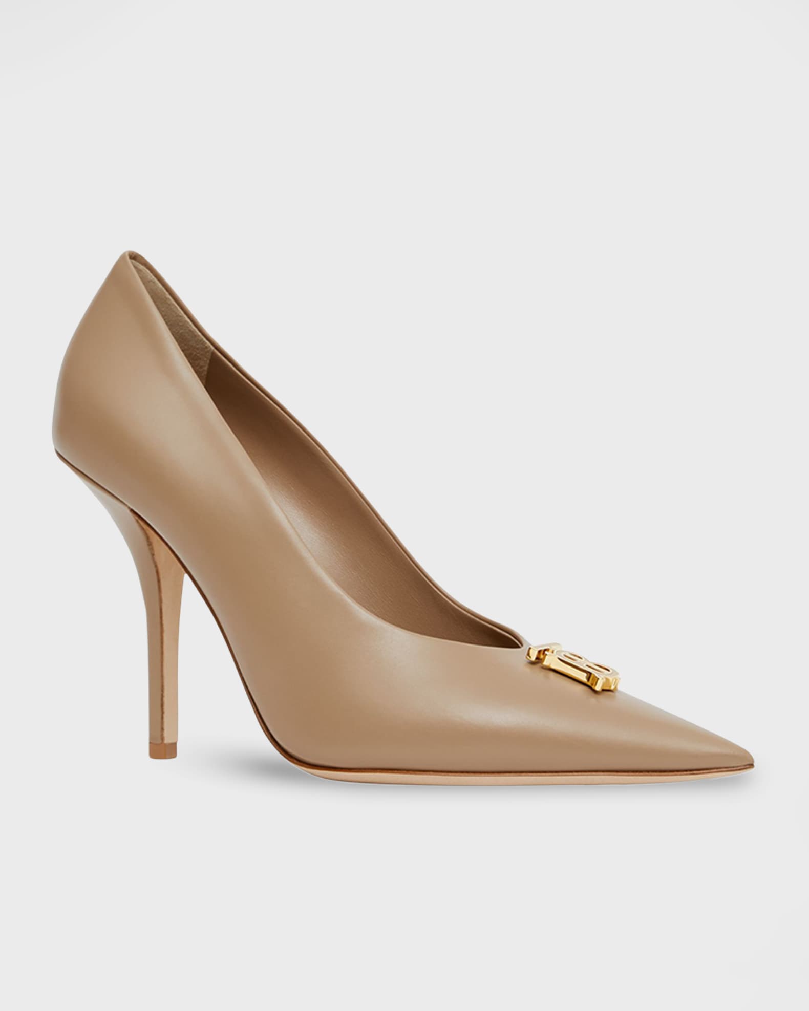 CURVED HEEL DEEP MOUTH PUMPS IN CADILLAC CALFSKIN