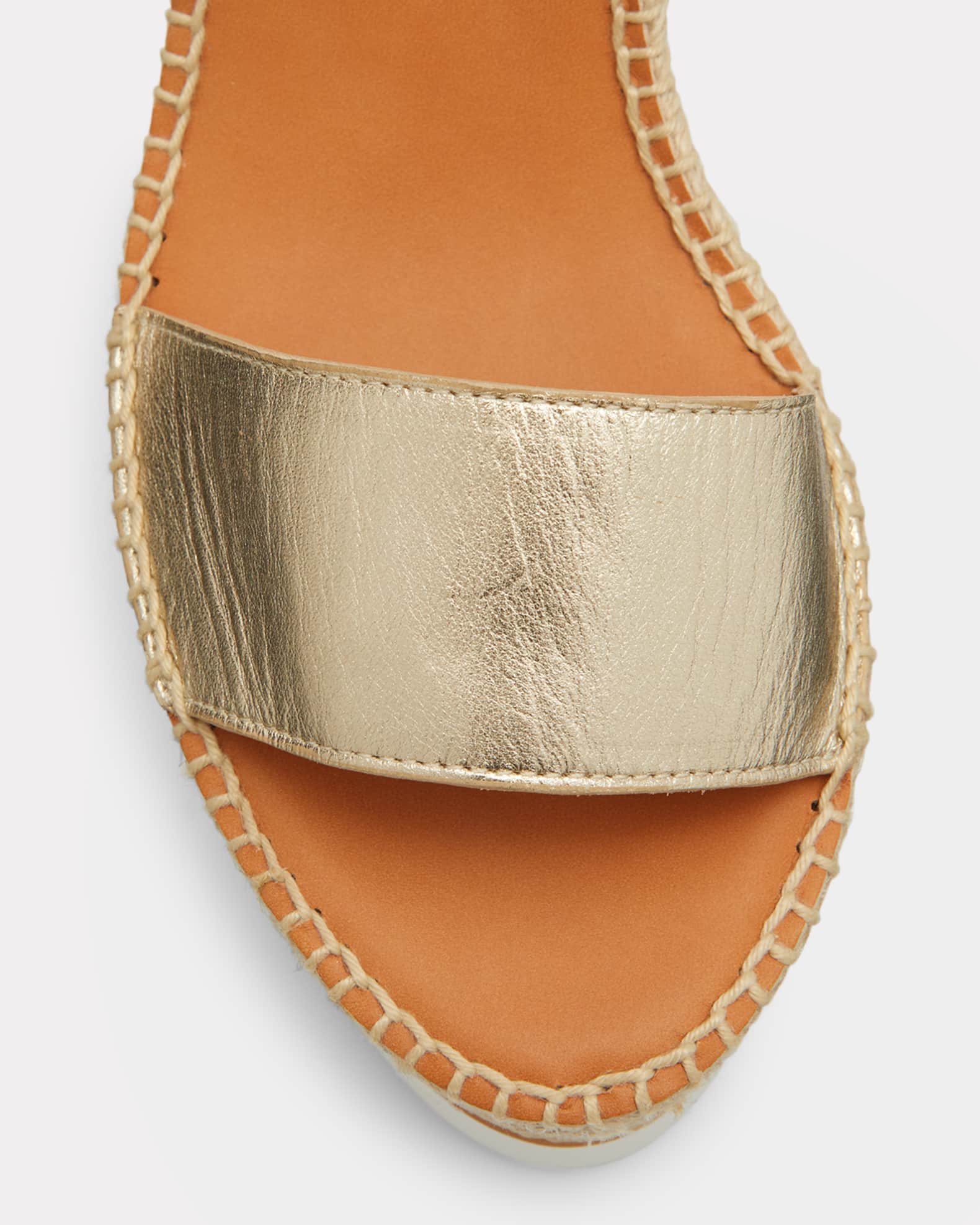 See by Chloe Glyn Metallic Wedge Espadrille Sandals | Neiman