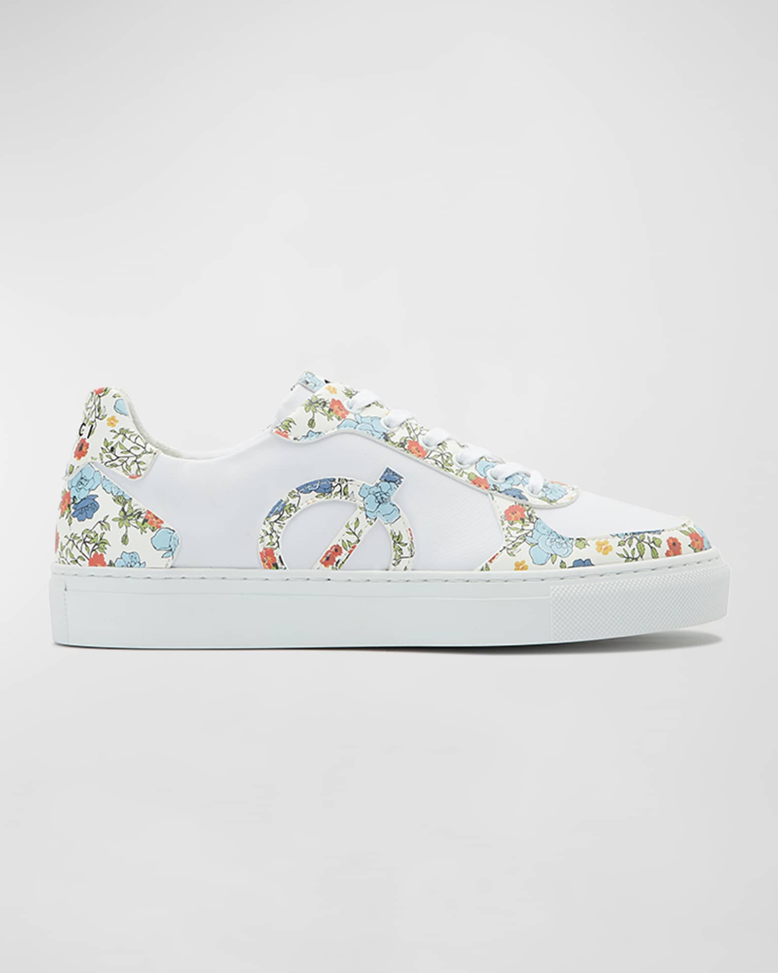 LOCI Seven Vegan Recycled Ocean Plastic Floral Low Top Court Sneakers