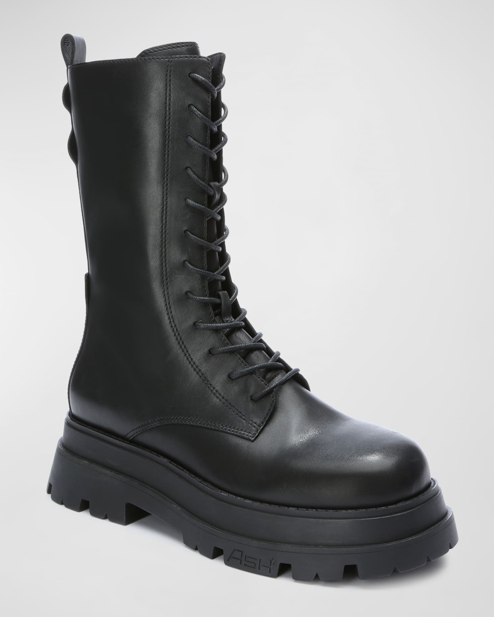 Ash Elton Calfskin Combat Boots | Neiman Marcus