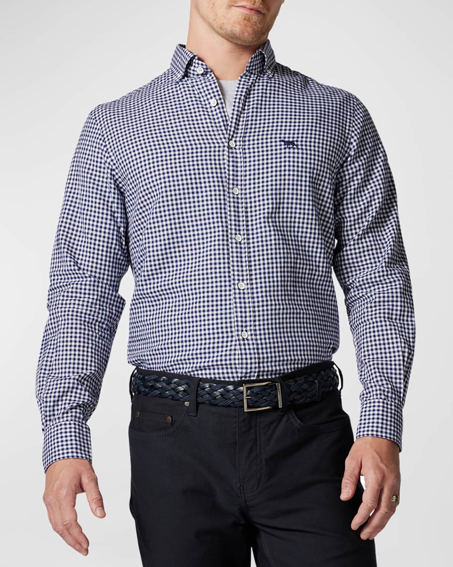 Rodd Gunn Men s Oxford Gingham Check Sport Shirt Neiman Marcus