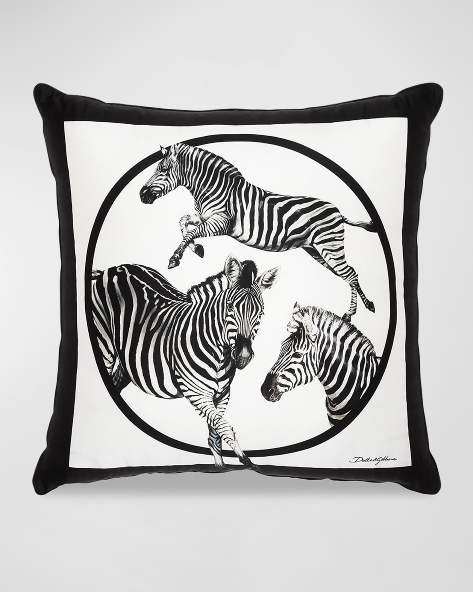 Dolce&Gabbana Casa Medium Zebra Silk Cushion