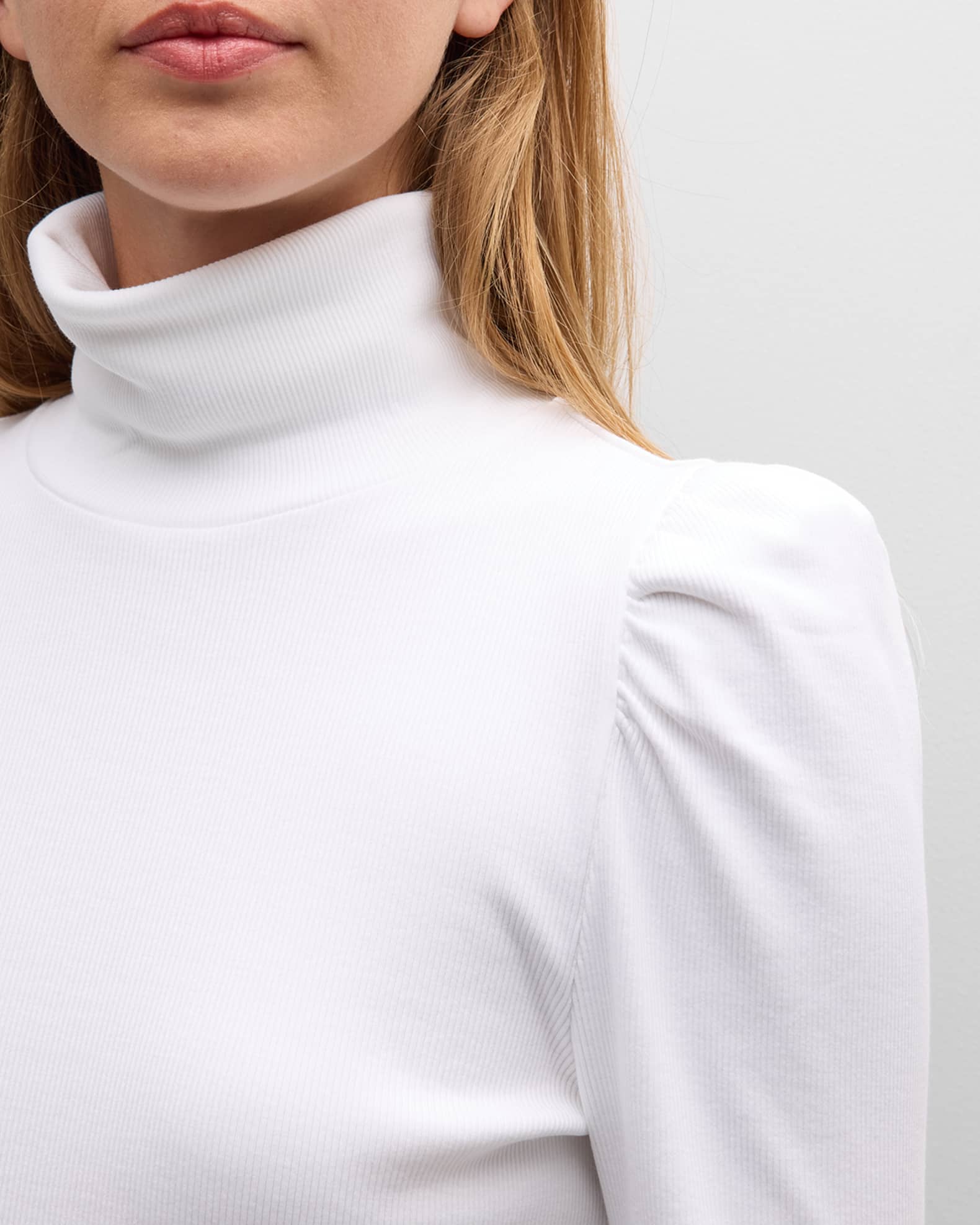 Veronica Beard Cedar Puff Sleeve Turtleneck Neiman Marcus