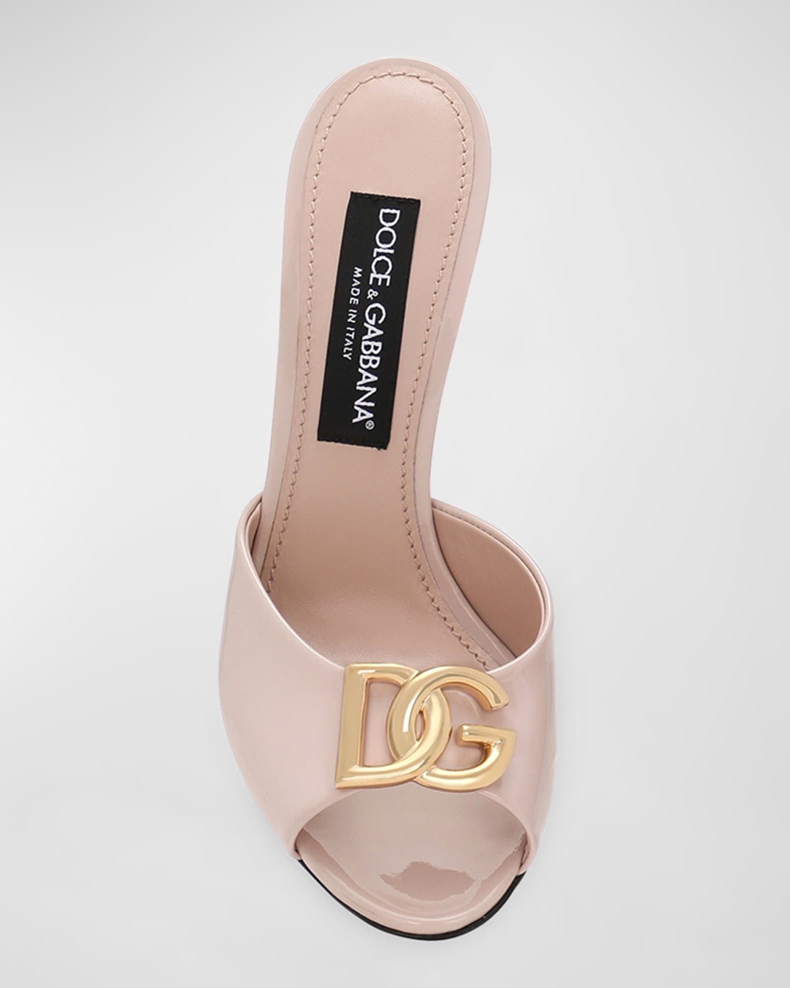 Dolce & Gabbana Denim & Gold Mule Sandals