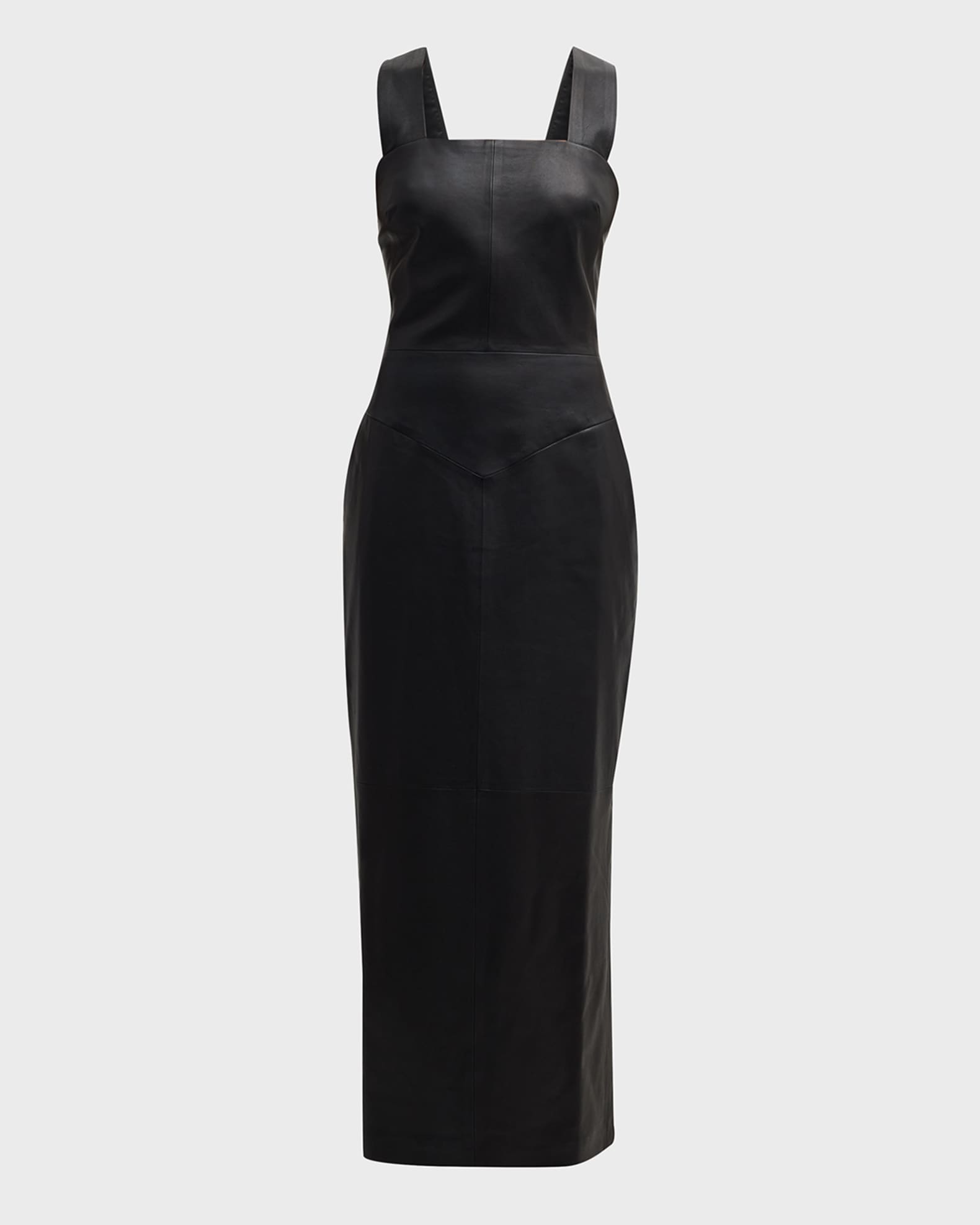 Clement Sleeveless Leather Maxi Dress 0