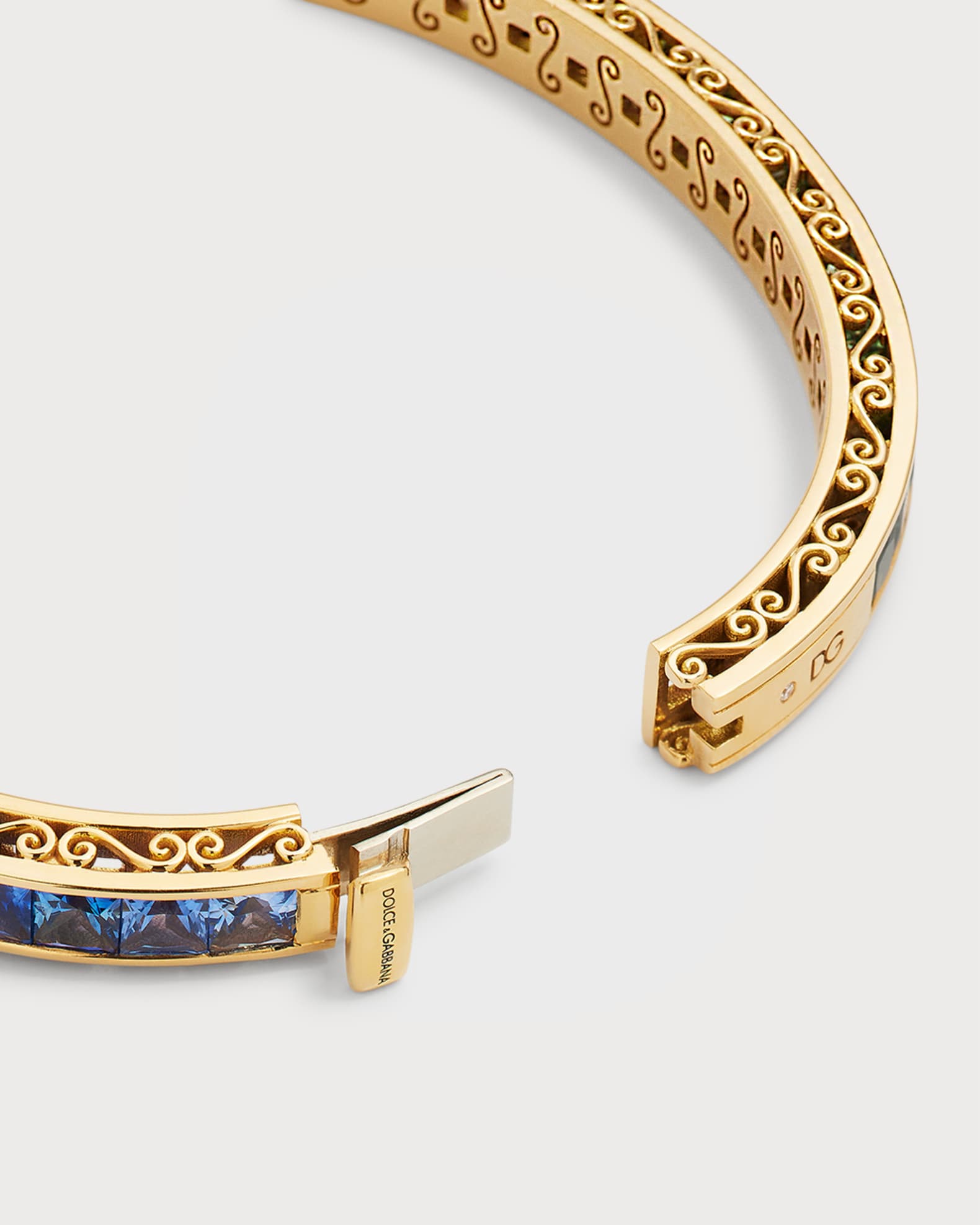 Dolce&Gabbana 18K Yellow Gold Multi-Sapphire Rainbow Colored