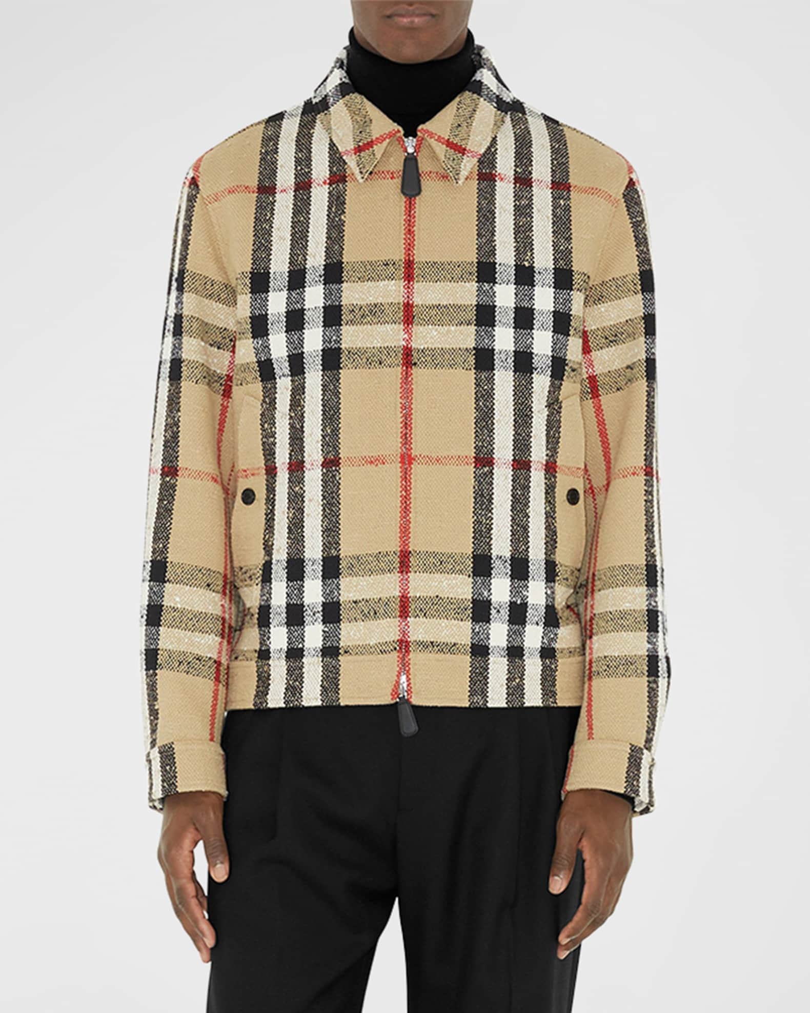 Burberry Men's Check Motif Jacket