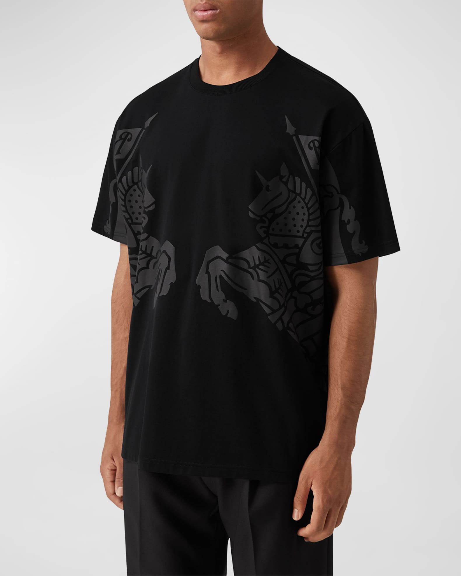 Louis Vuitton Black Cotton Logo Embroidered High Neck T-Shirt L Louis  Vuitton