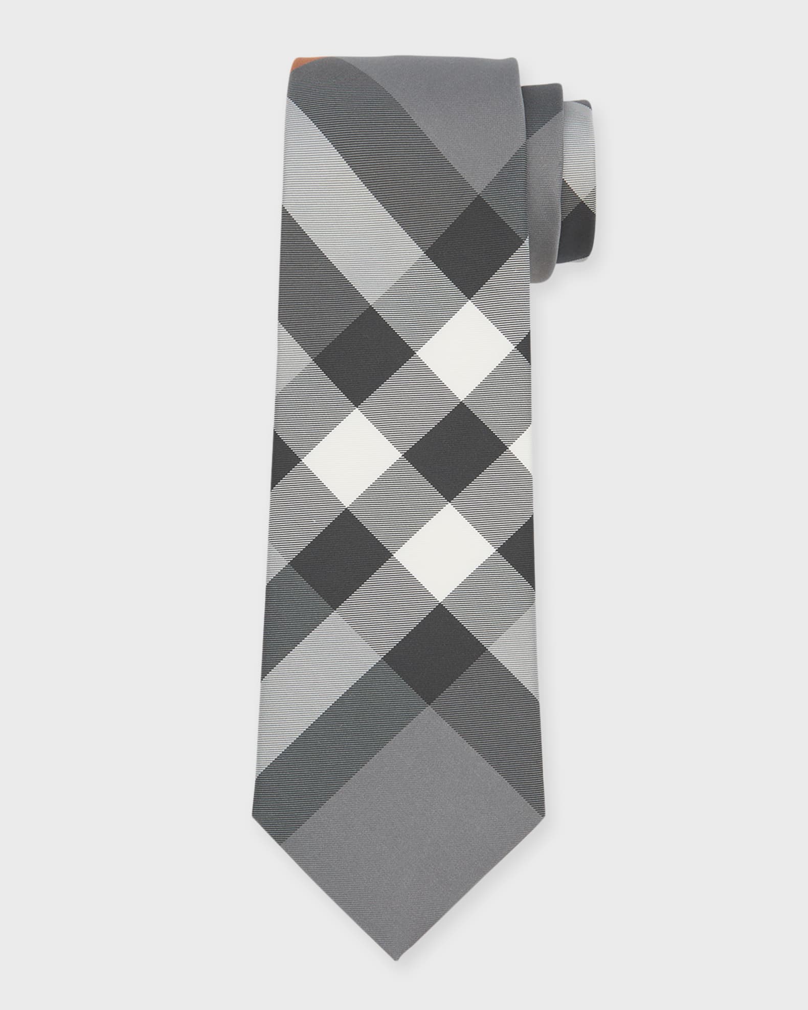 Gray burberry tie Clearance