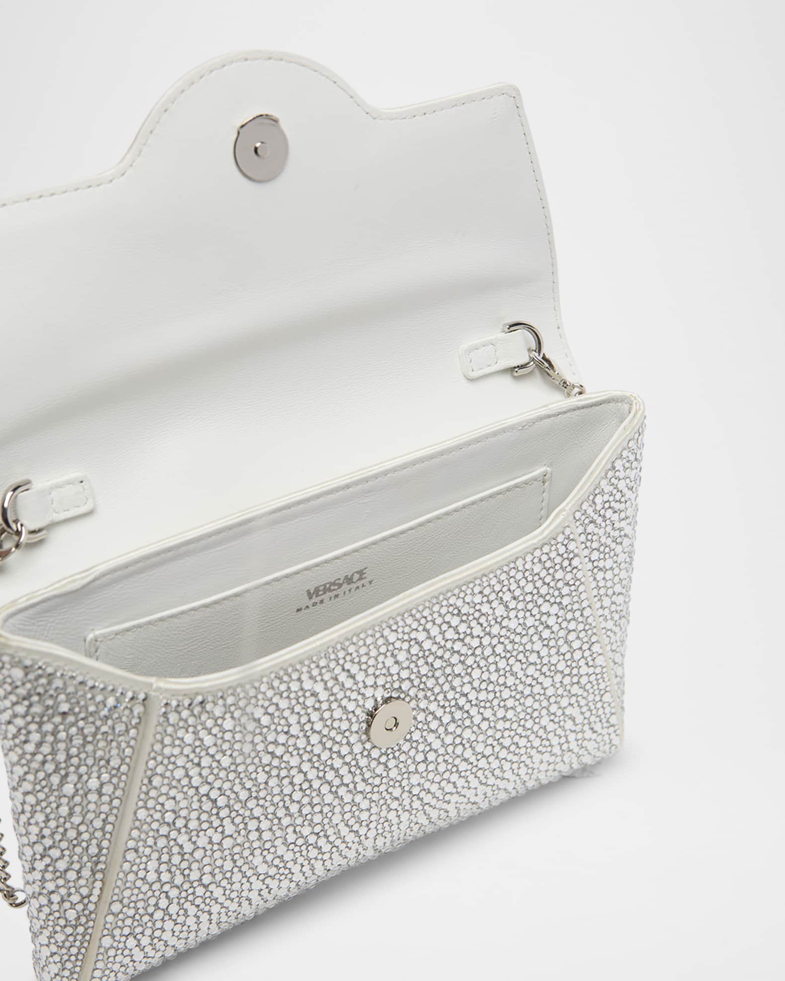 Versace La Medusa Mini Crystal Crossbody Bag | Neiman Marcus