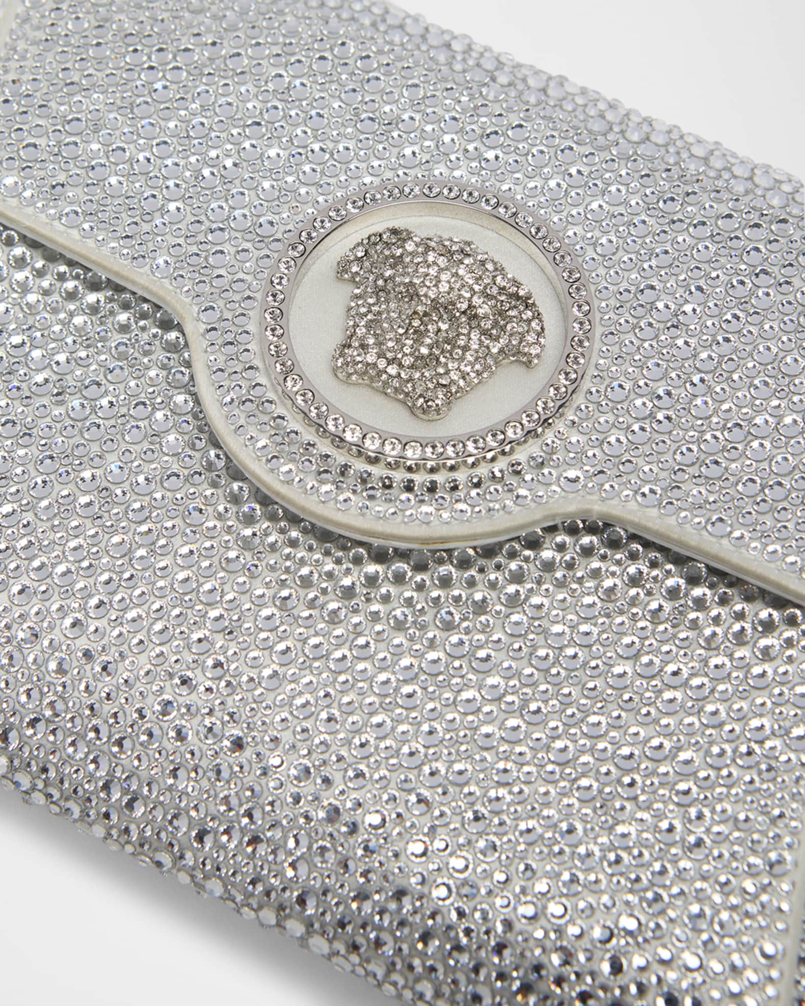 Versace La Medusa Mini Crystal Crossbody Bag | Neiman Marcus