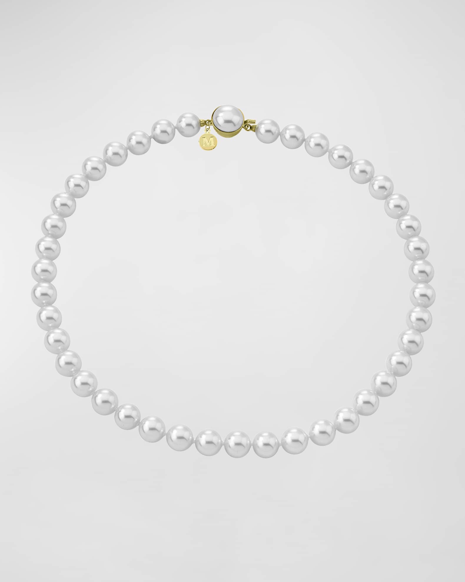 Majorica Lyra PearlStrand Necklace with Round Clasp Neiman Marcus
