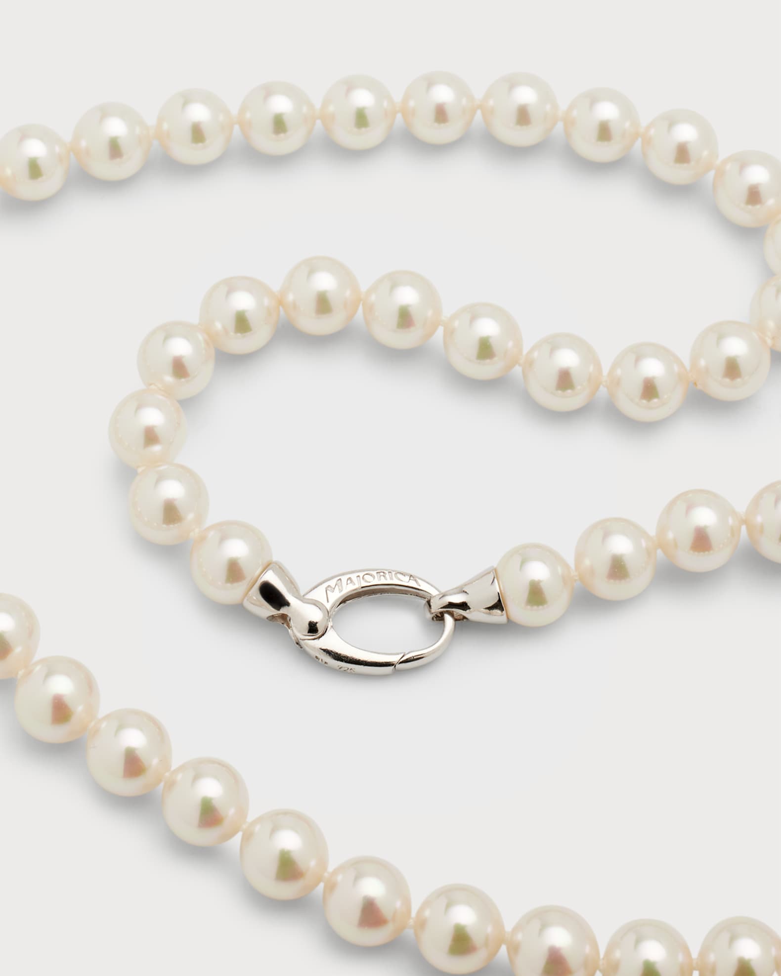 Majorica Lyra Pearl Strand Necklace White Neiman Marcus