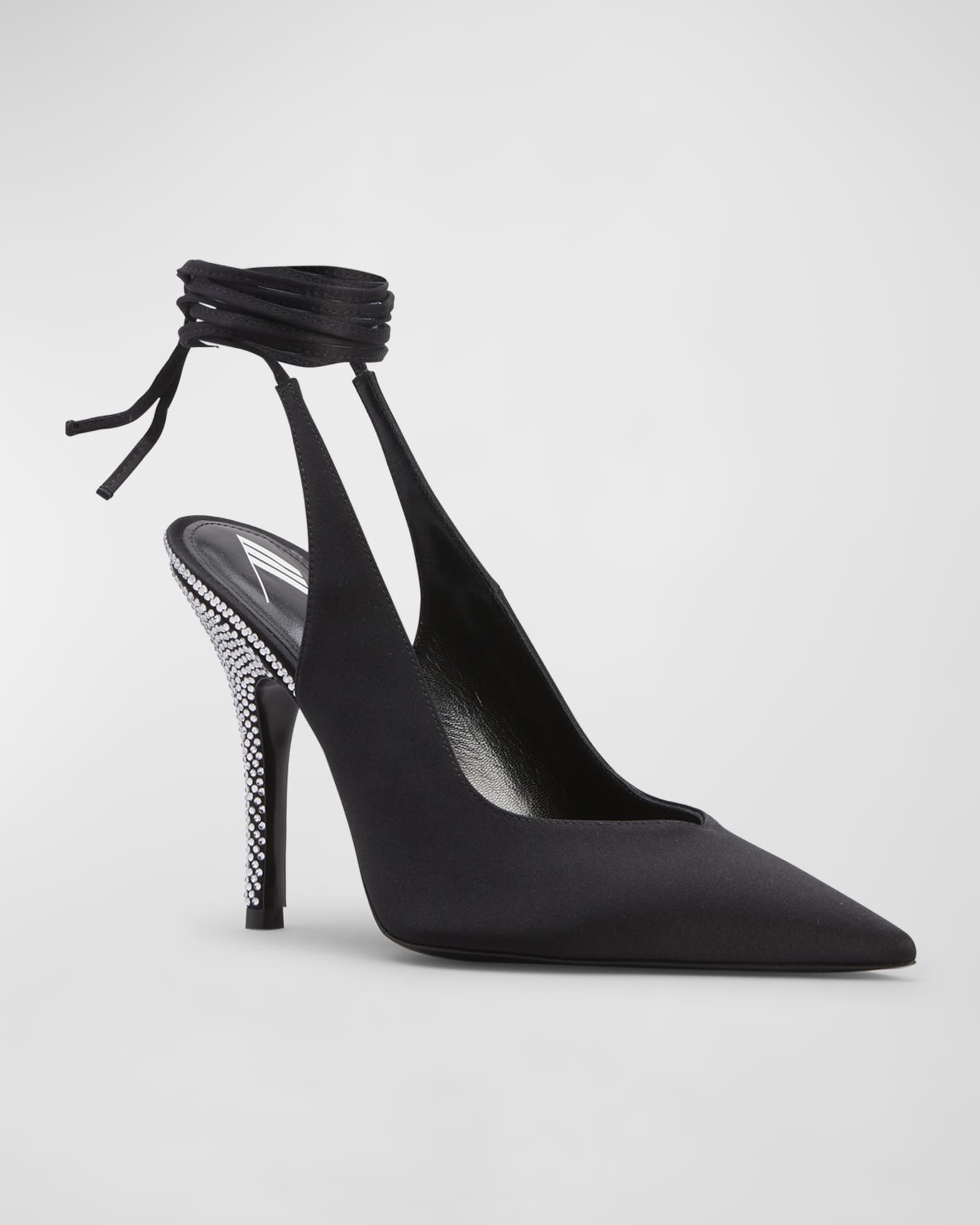 The Attico Venus Satin Slingback Pumps Neiman Marcus