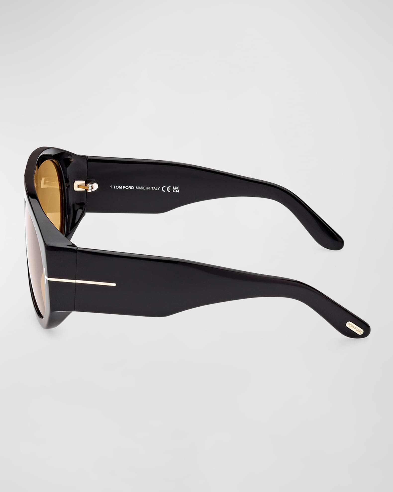 TOM FORD Bronson T-Monogram Round Acetate Sunglasses | Neiman Marcus