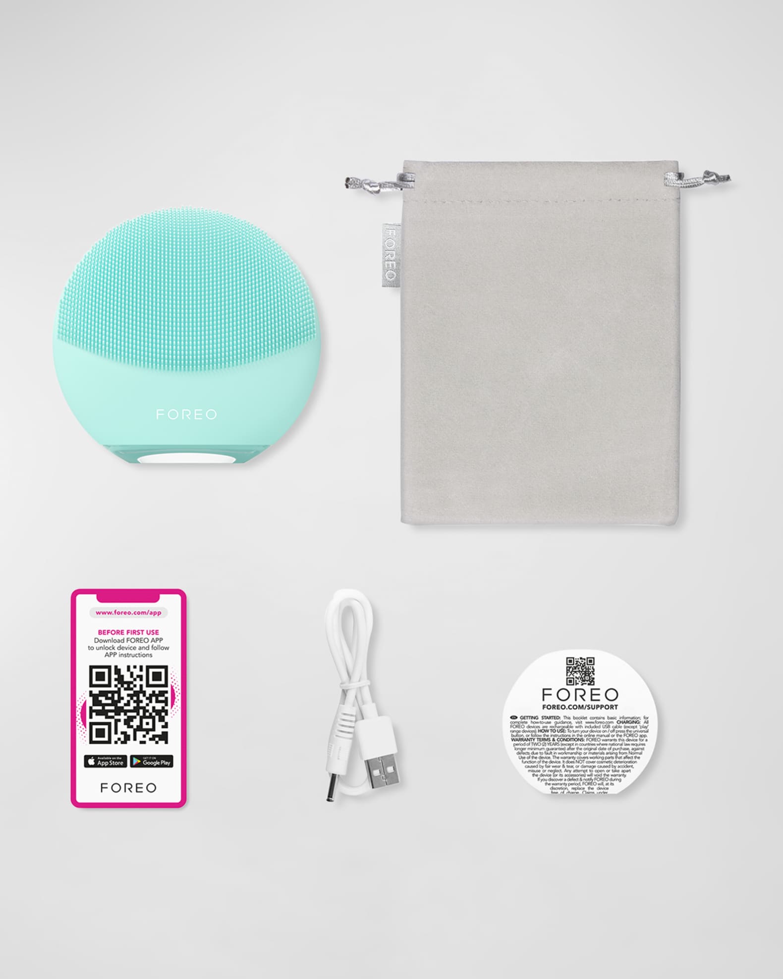 Foreo Luna 4 Mini Deep Cleansing Dual-Sided Facial Cleansing Massager ...