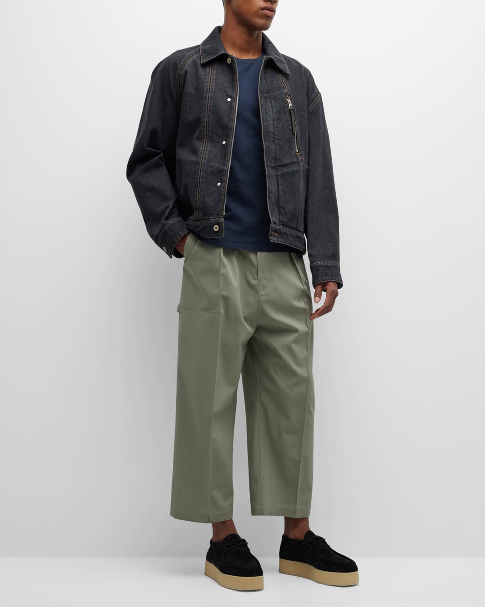 Loewe Men's Puzzle Denim Jacket Neiman Marcus