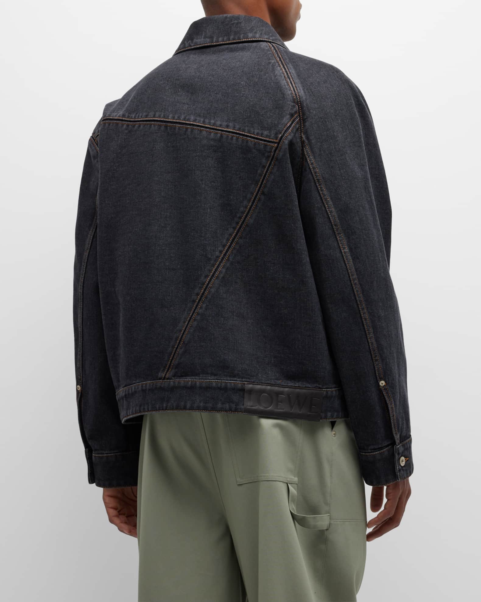Loewe Men #39 s Puzzle Denim Jacket Neiman Marcus
