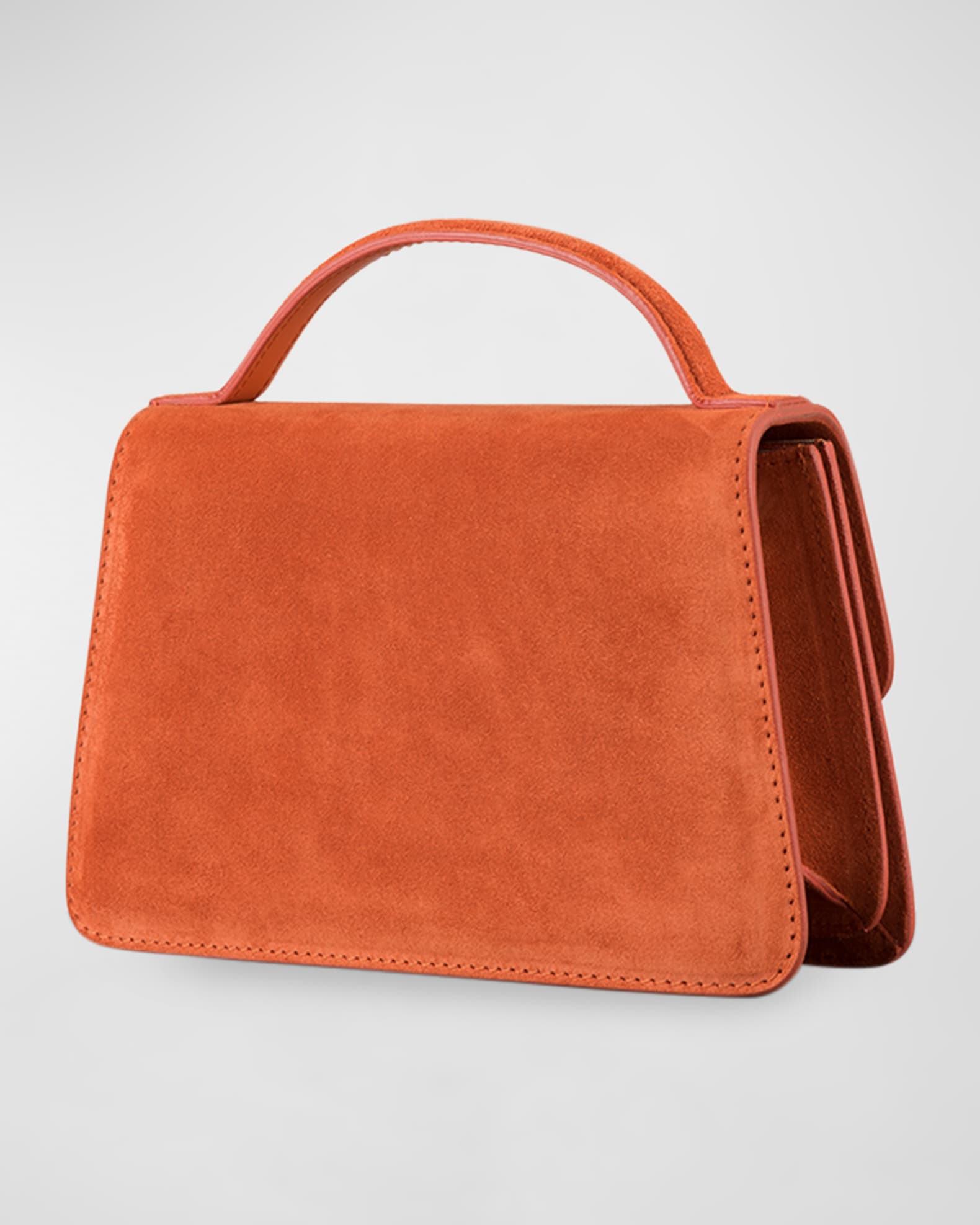FRAME Le Signature Small Suede TopHandle Bag Neiman Marcus