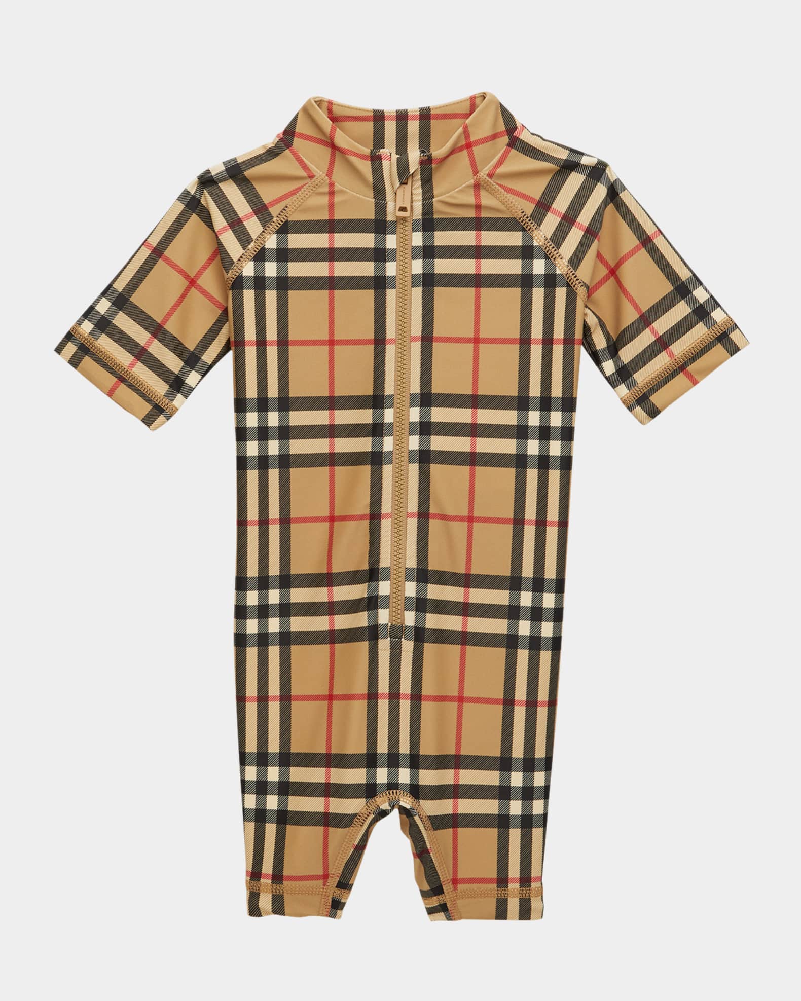 Burberry Infant's Sebastian Check-Print Rashguard, Size 6M-2