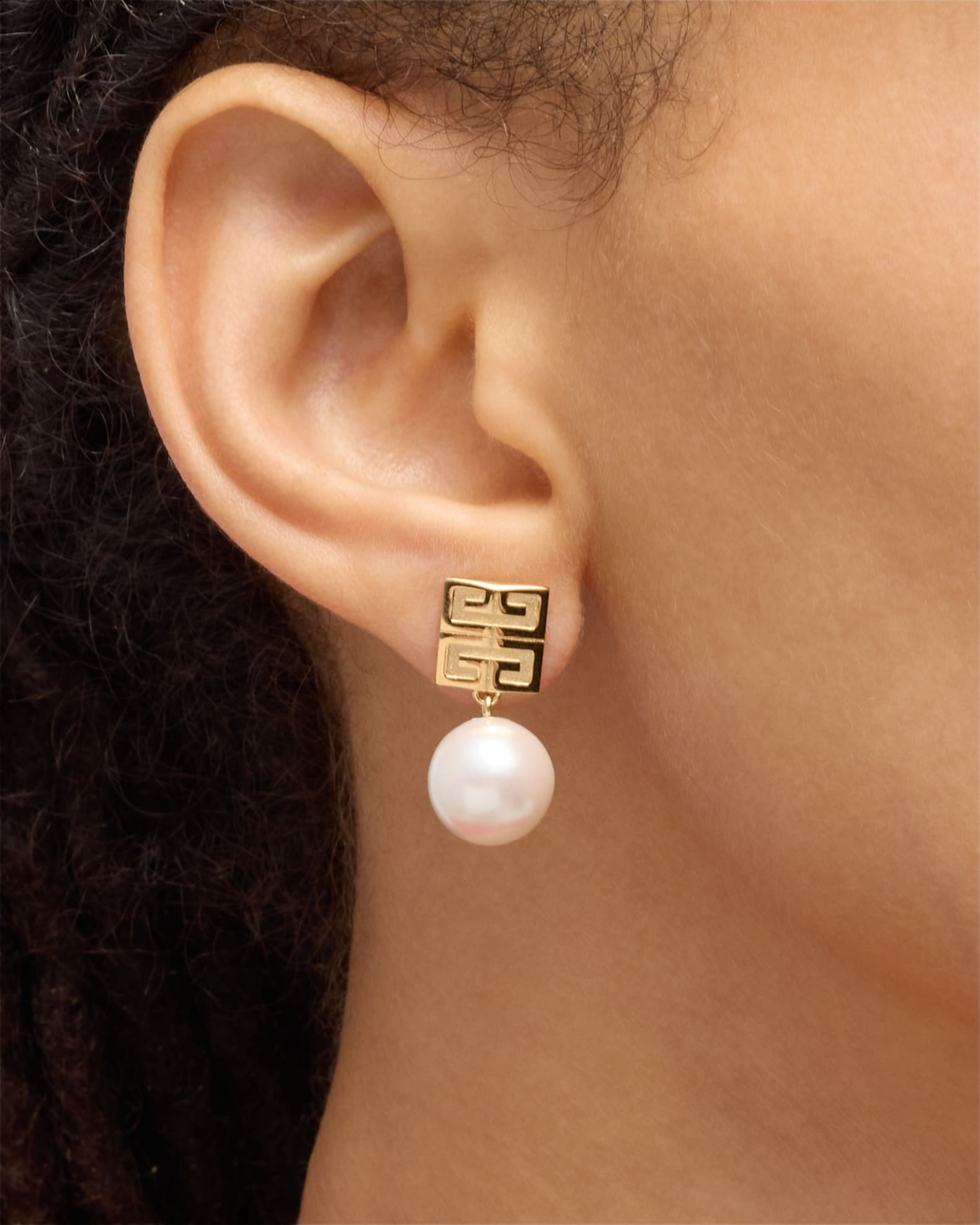 Givenchy 4G Stud Faux Pearl Drop Earrings Neiman Marcus