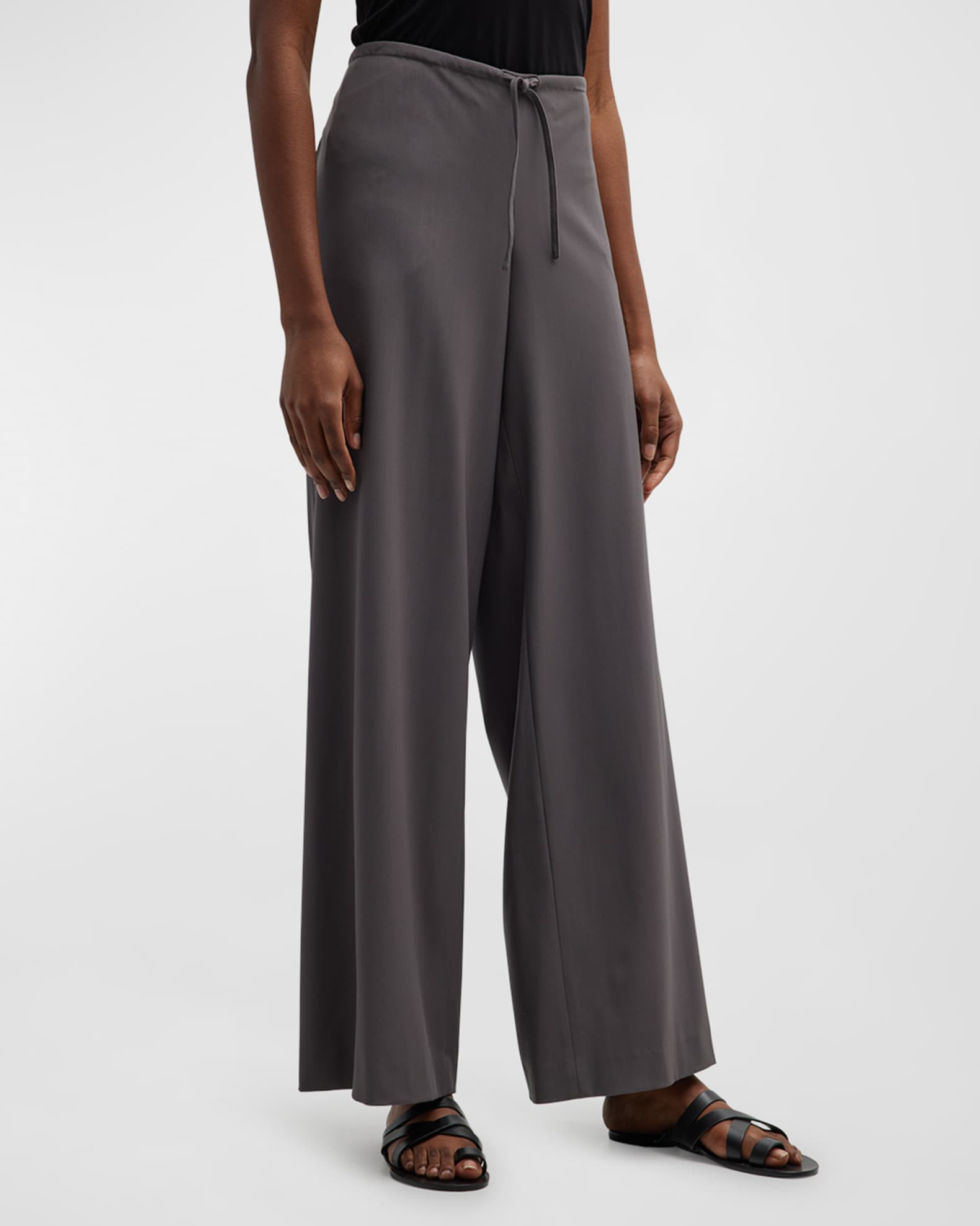 THE ROW Barrie Drawstring WideLeg Pants Neiman Marcus