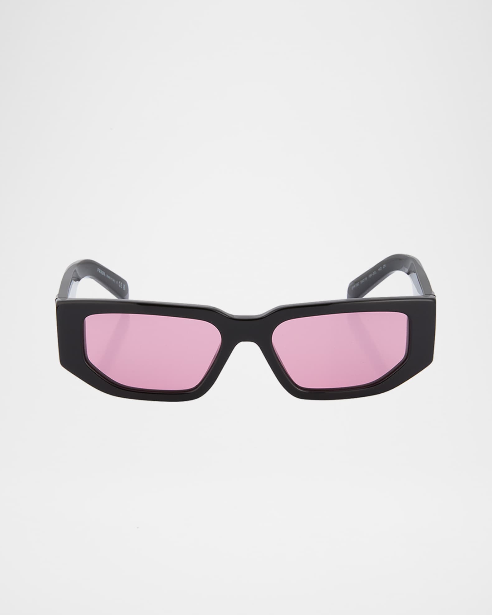 Men's Triangle Logo Bicolor Rectangle Sunglasses | Neiman Marcus