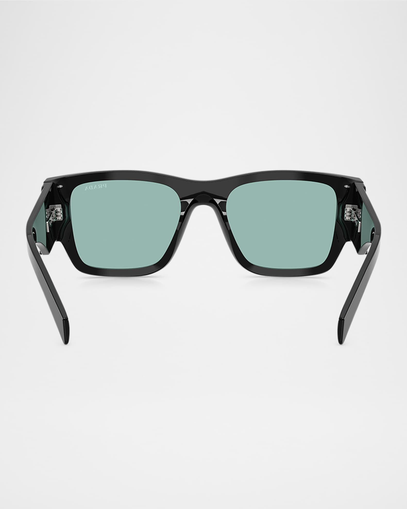 【PRADA プラダ 】 Prada Men's Triangle Logo Bicolor Rectangle Sunglasses