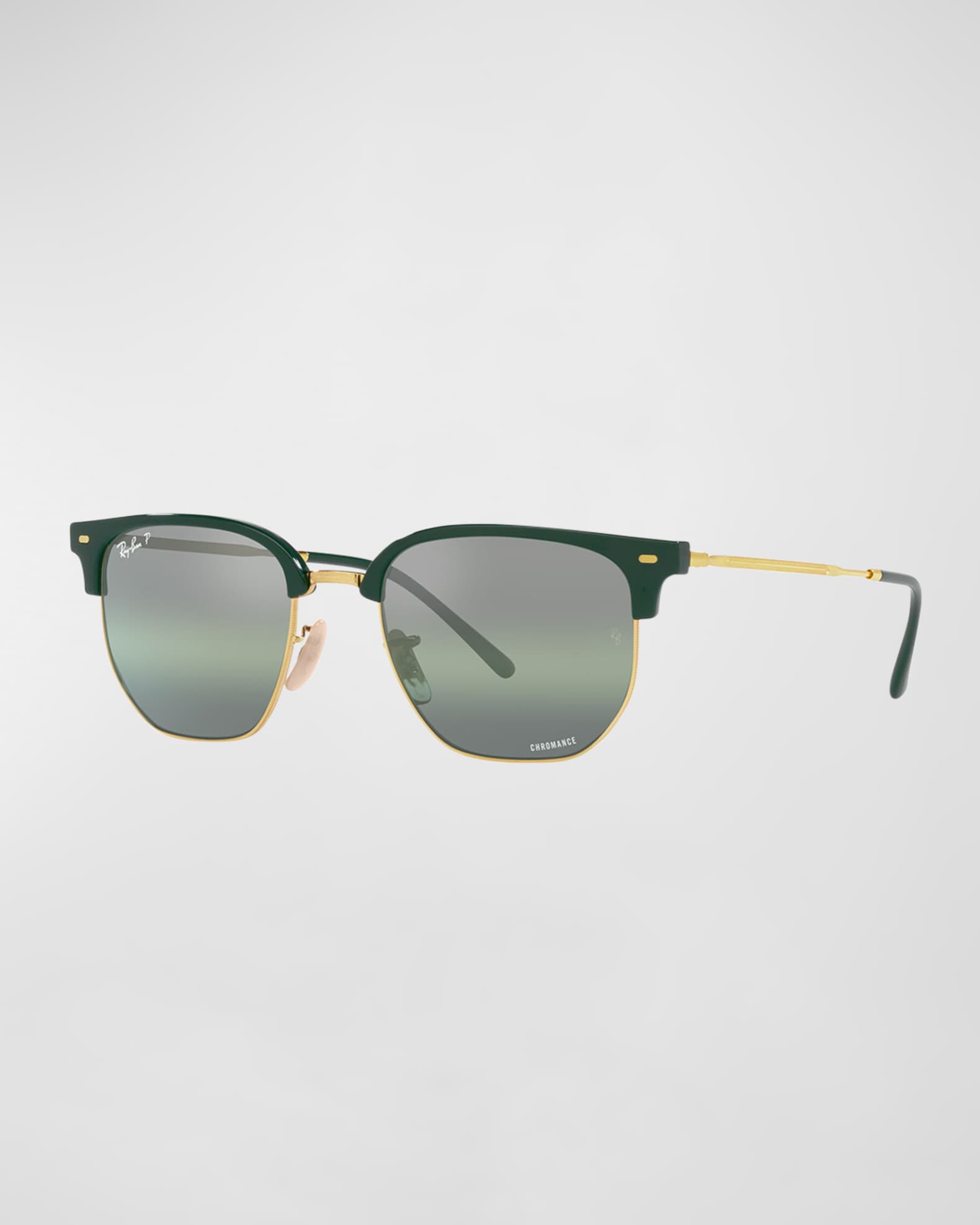 Ray-Ban Men's Polarized Mirror Lens Half-Rim Sunglasses | Neiman Marcus